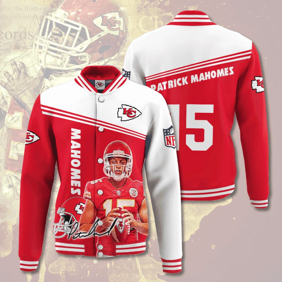 nfl league kansas city chiefs nfl 3d printed baseball varsity jacket baseball jacket all over print v31 97ywe