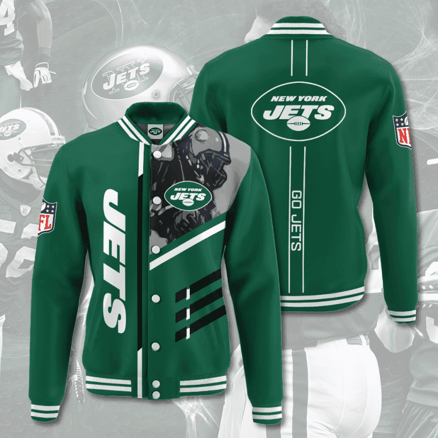 nfl league new york jets 3d printed baseball varsity jacket baseball jacket all over print v5 slfdr