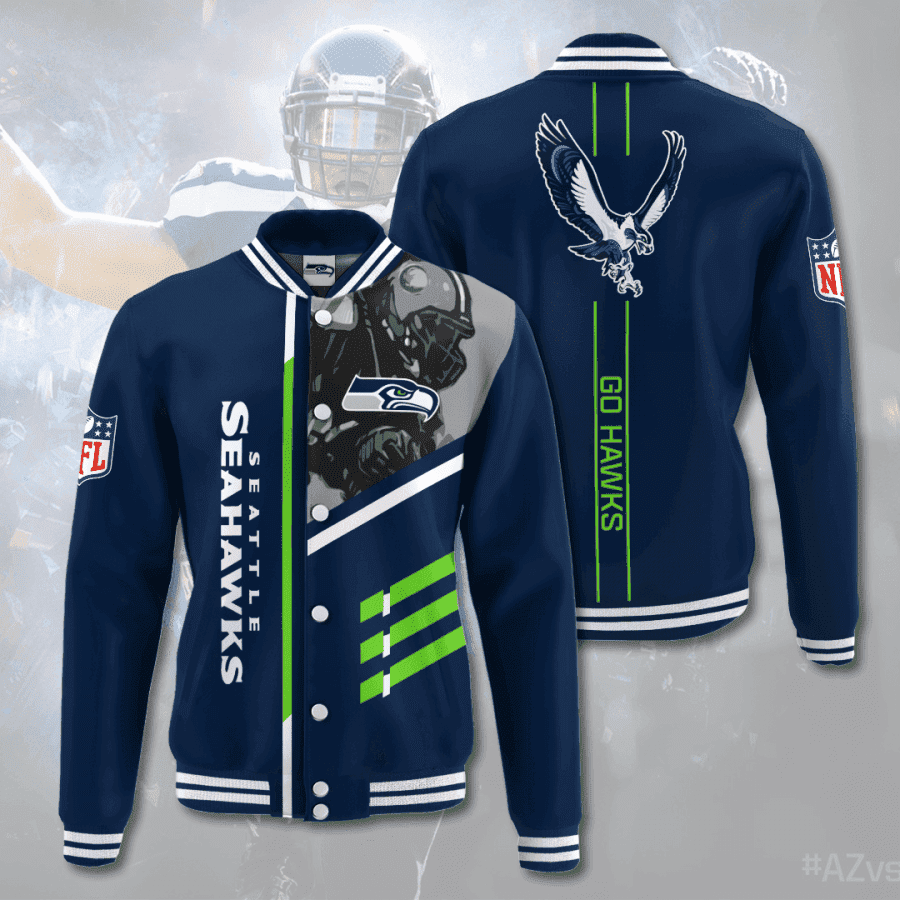 nfl league seattle seahawks 3d printed baseball varsity jacket baseball jacket all over print v3 qzdab