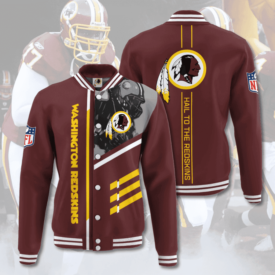 nfl league washington redskins 3d printed baseball varsity jacket baseball jacket all over print v28 kvhyy