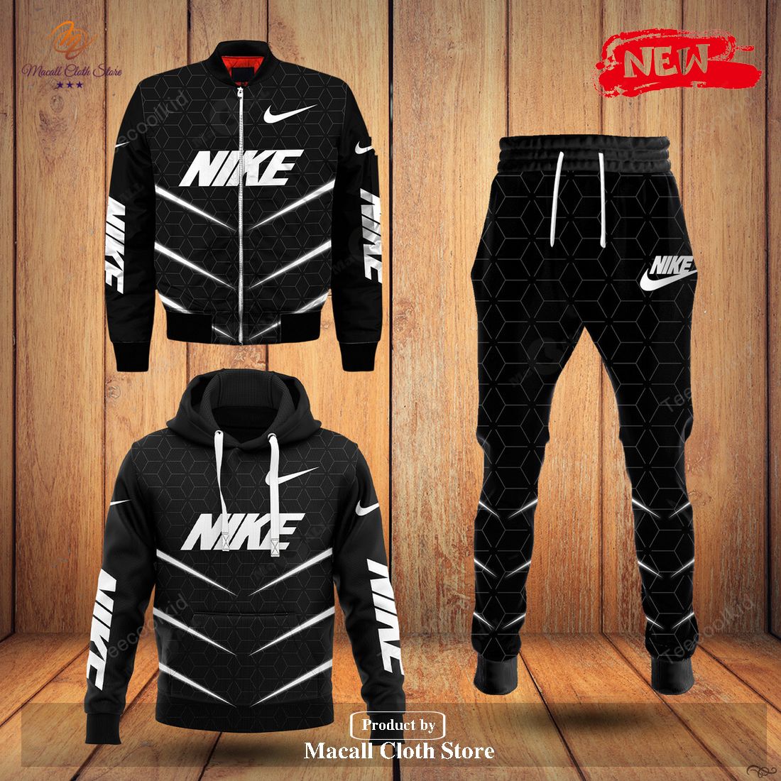 nike black fashion basic premium design hoodie sweatshirt 3d and pants 1 AER6A