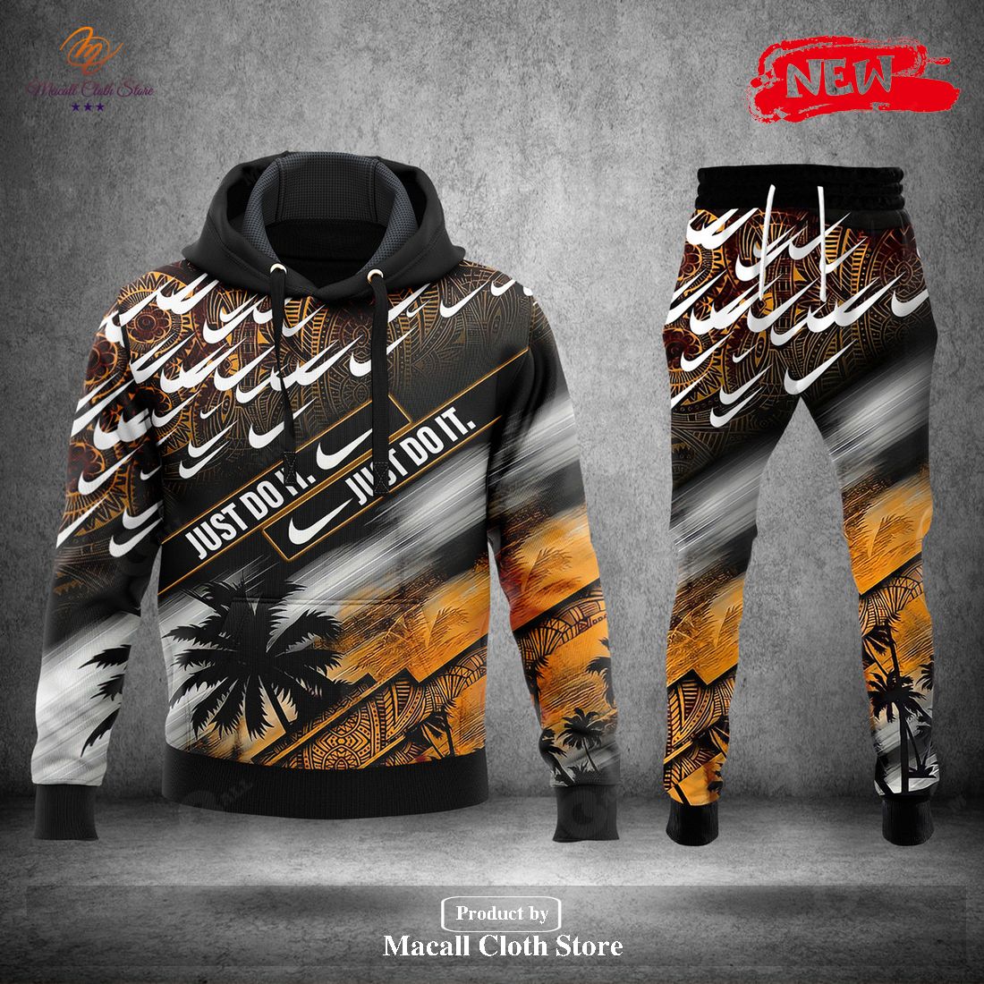 nike coconut tree fashion just do it hot summer collections hoodie sweatshirt 3d and pants 1 7jR38