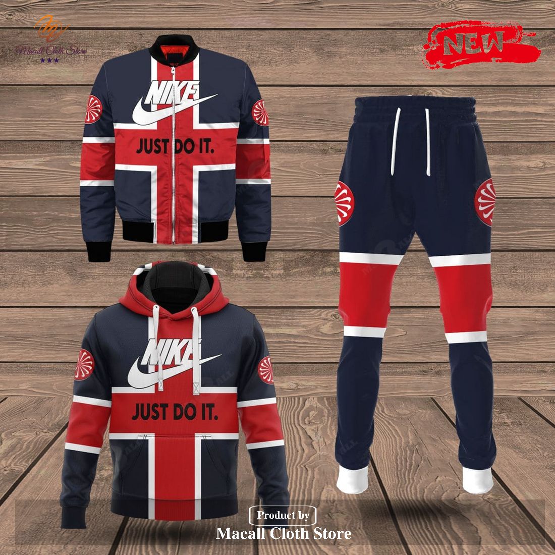 nike fashion red full option just do it luxury design hoodie sweatshirt 3d and pants 1 YstvX