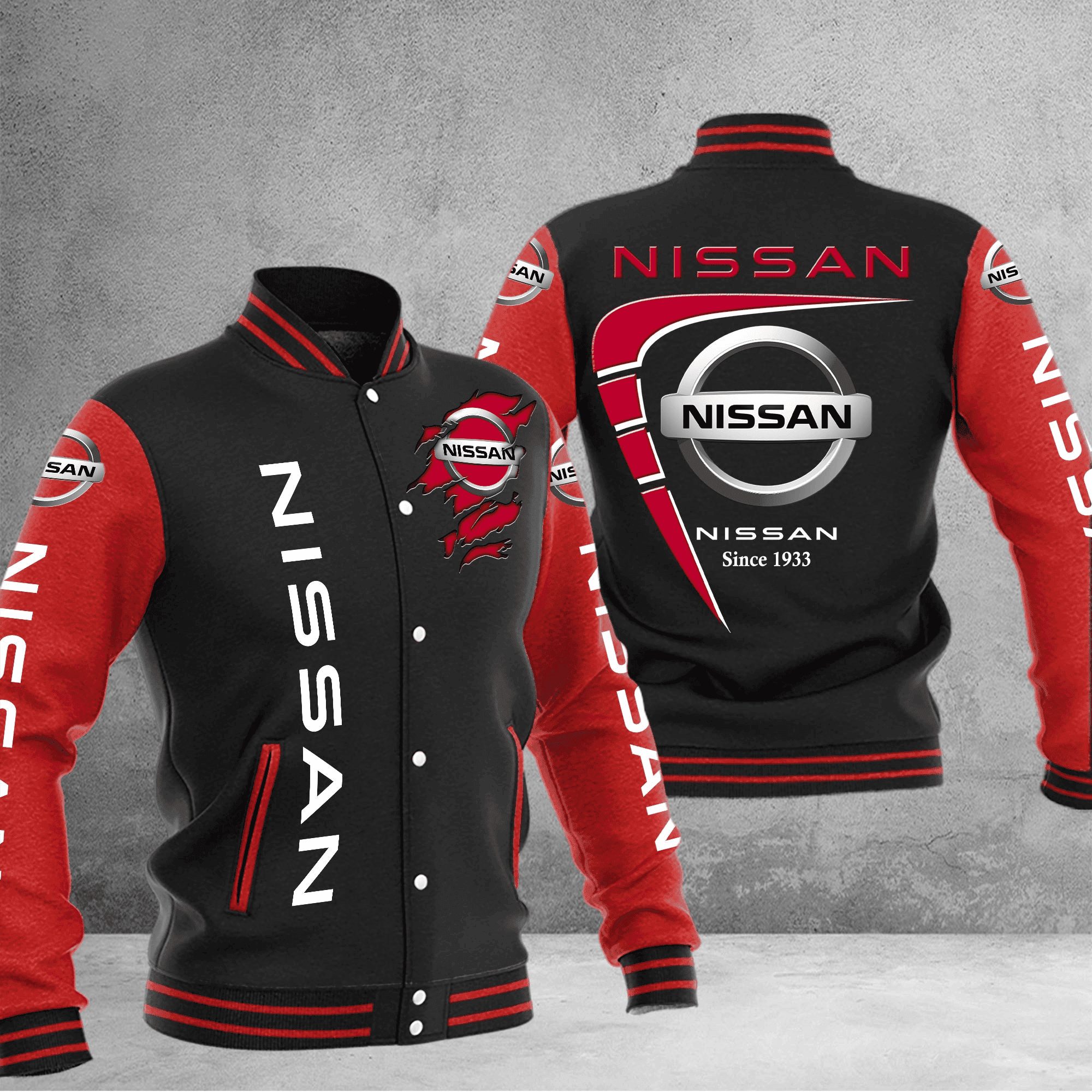 nissan baseball varsity jacket baseball jacket all over print ramvn