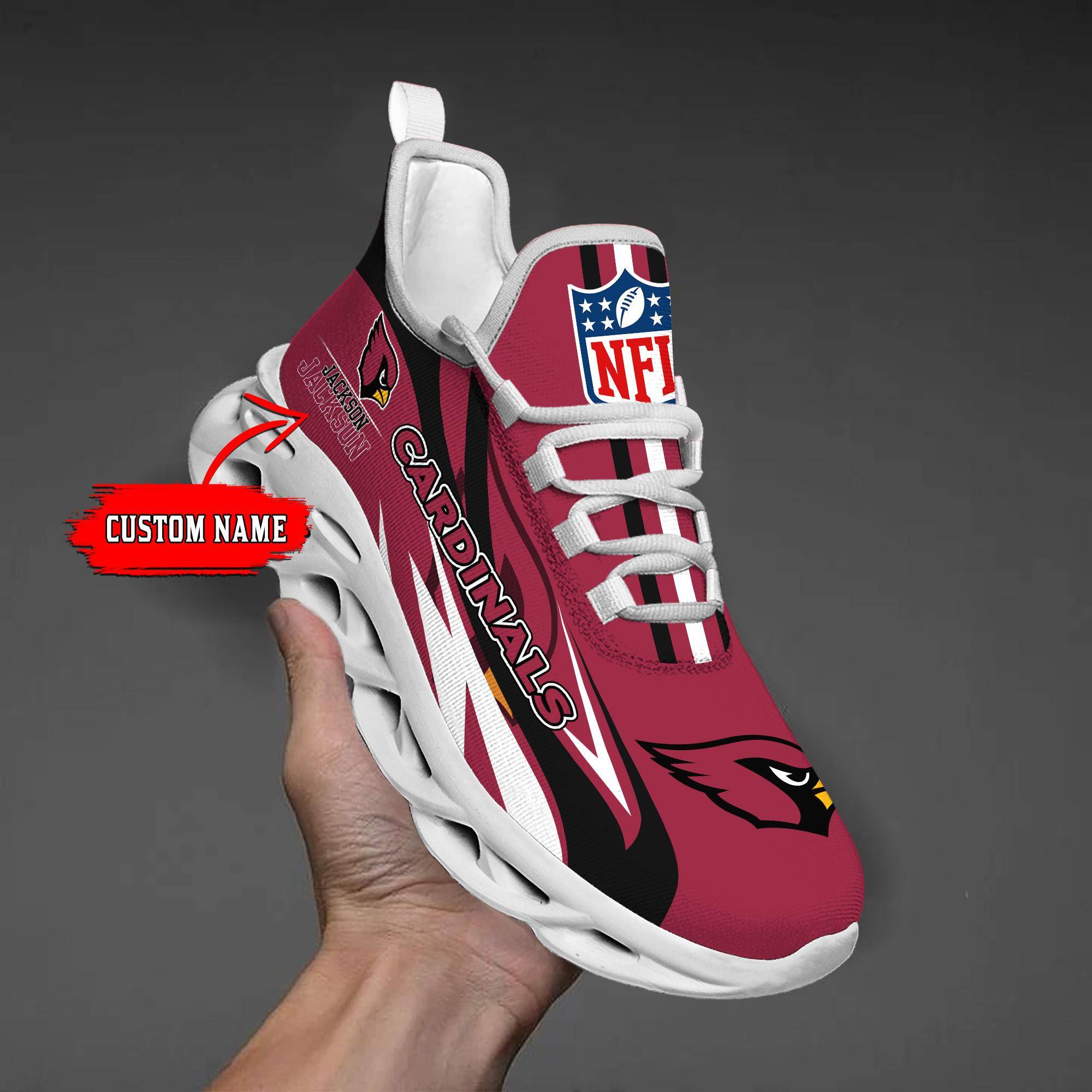 nordmerch arizona cardinals max soul shoes sneakers for men and women anlkx