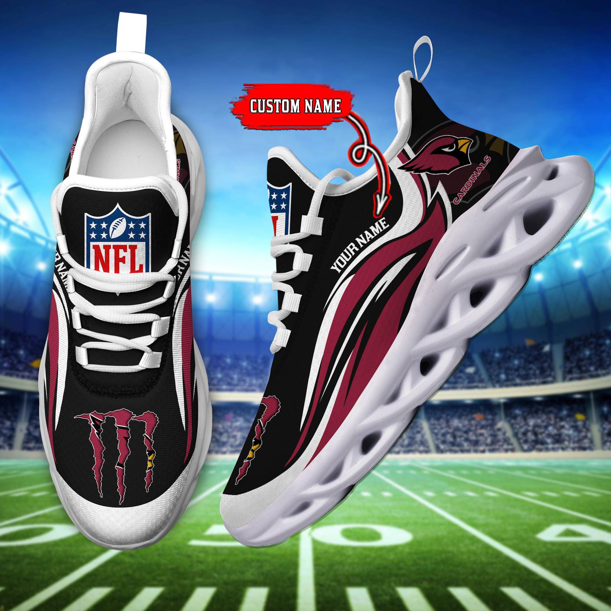 nordmerch arizona cardinals max soul shoes sneakers for men and women kv348