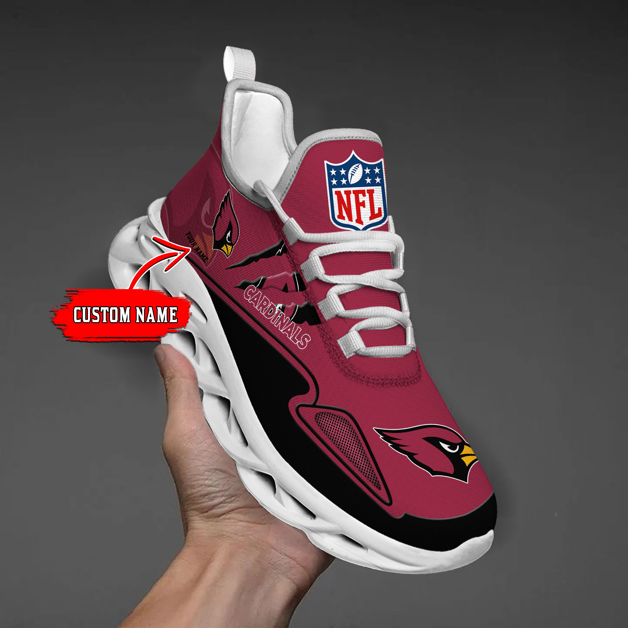 nordmerch arizona cardinals max soul shoes sneakers for men and women qchqi