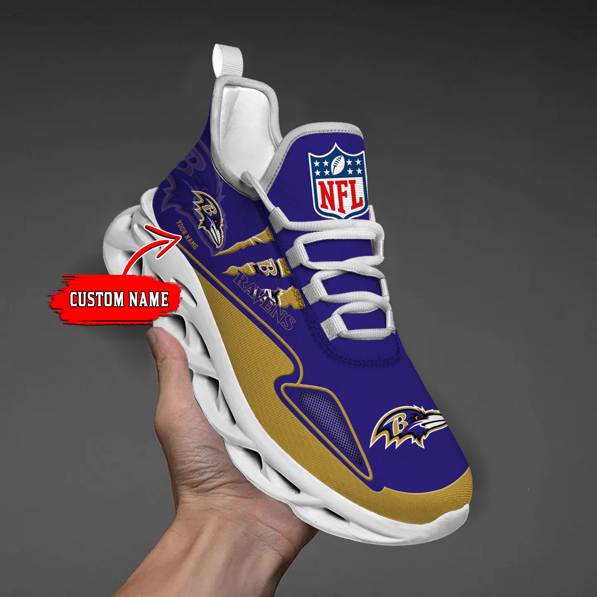 nordmerch baltimore ravens max soul shoes sneakers for men and women ae1ex