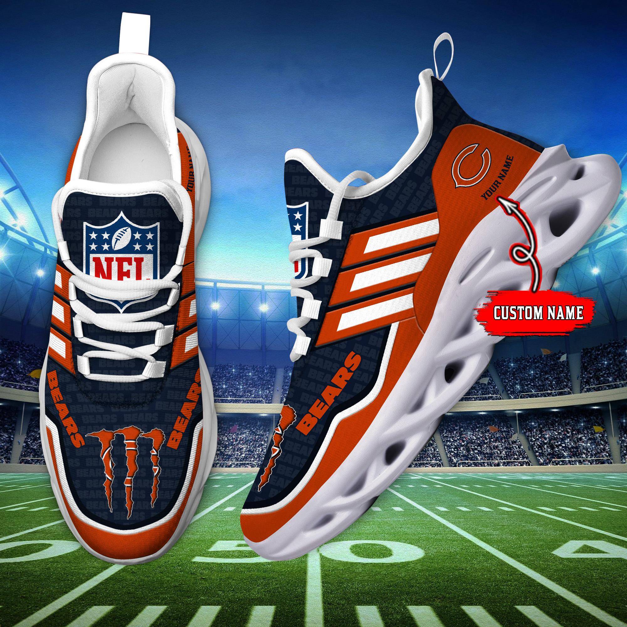 nordmerch chicago bears max soul shoes sneakers for men and women e1z07