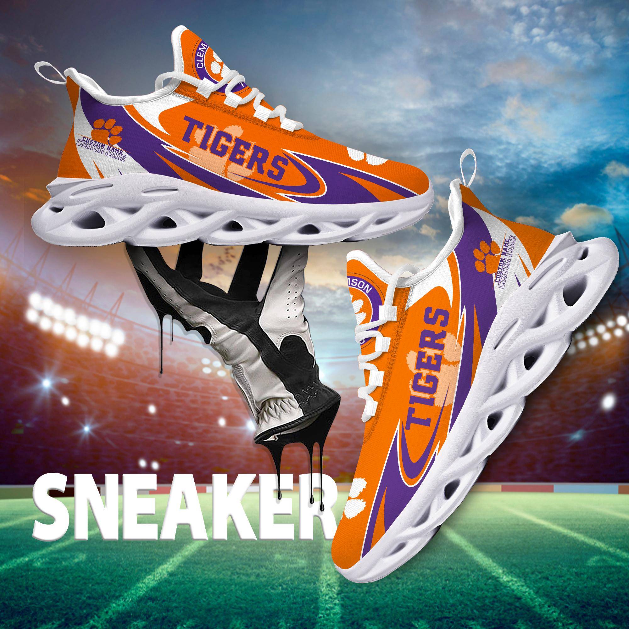 nordmerch clemson tigers max soul shoes sneakers for men and women st4uh