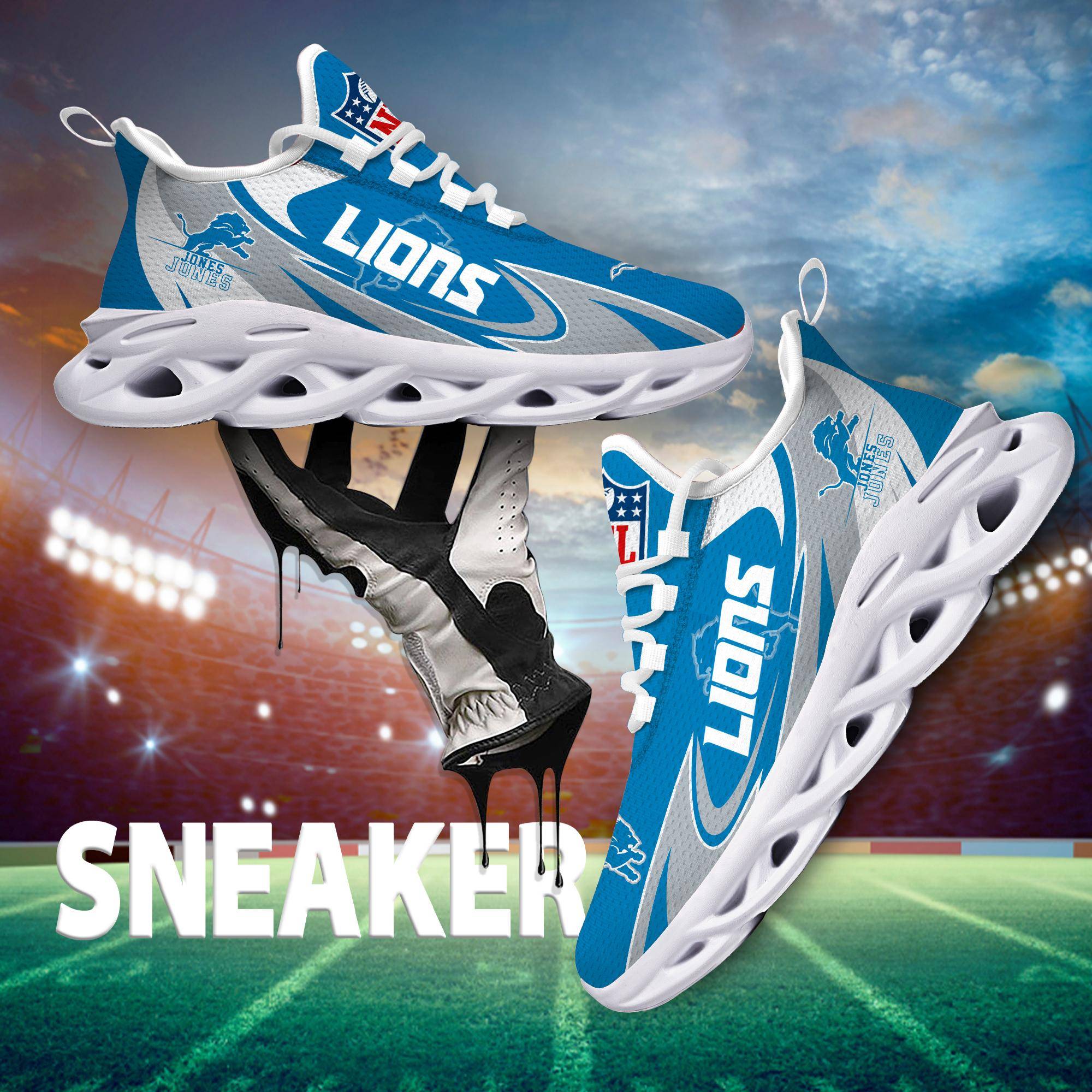 nordmerch detroit lions max soul shoes sneakers for men and women zw77u