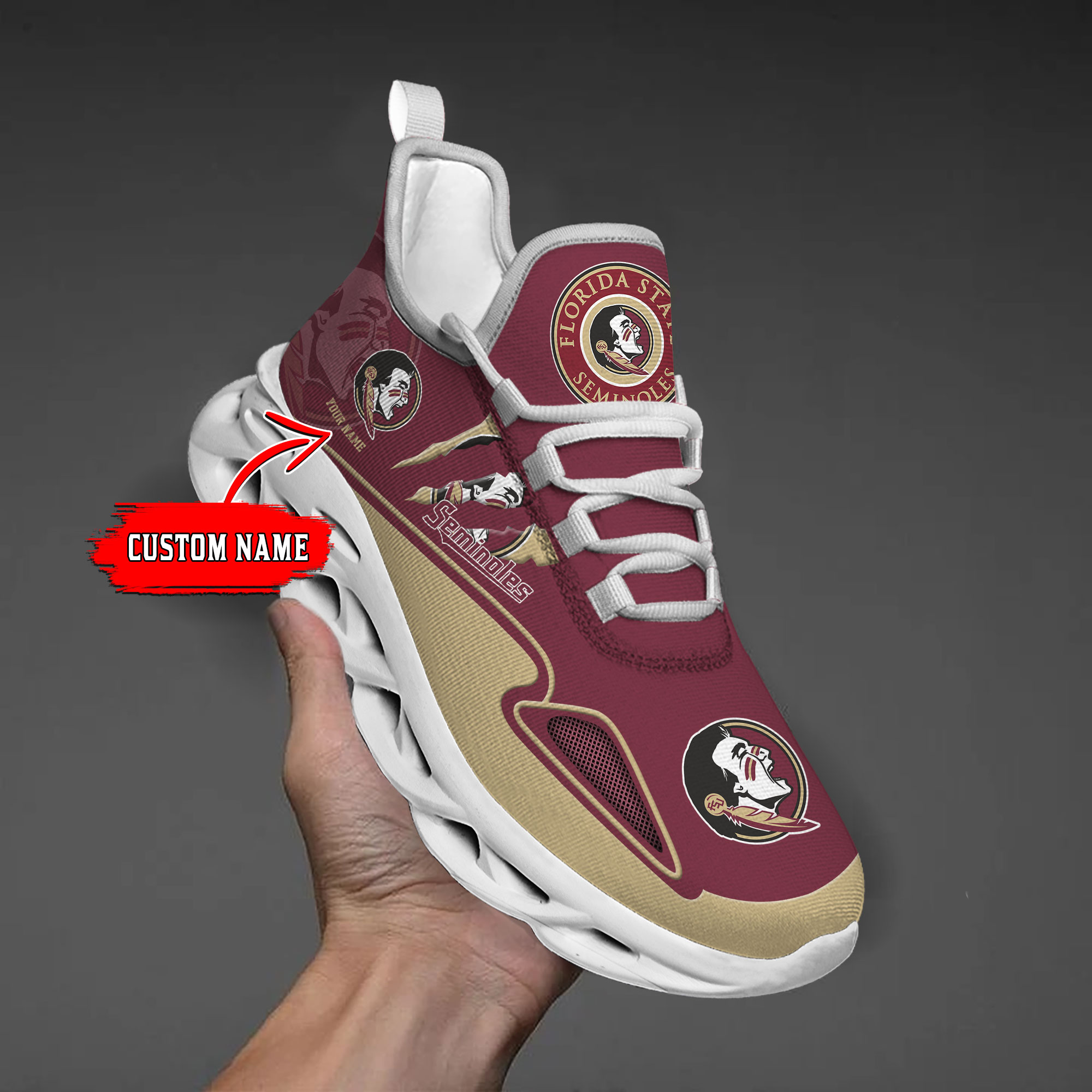 nordmerch florida state seminoles max soul shoes sneakers for men and women teisf