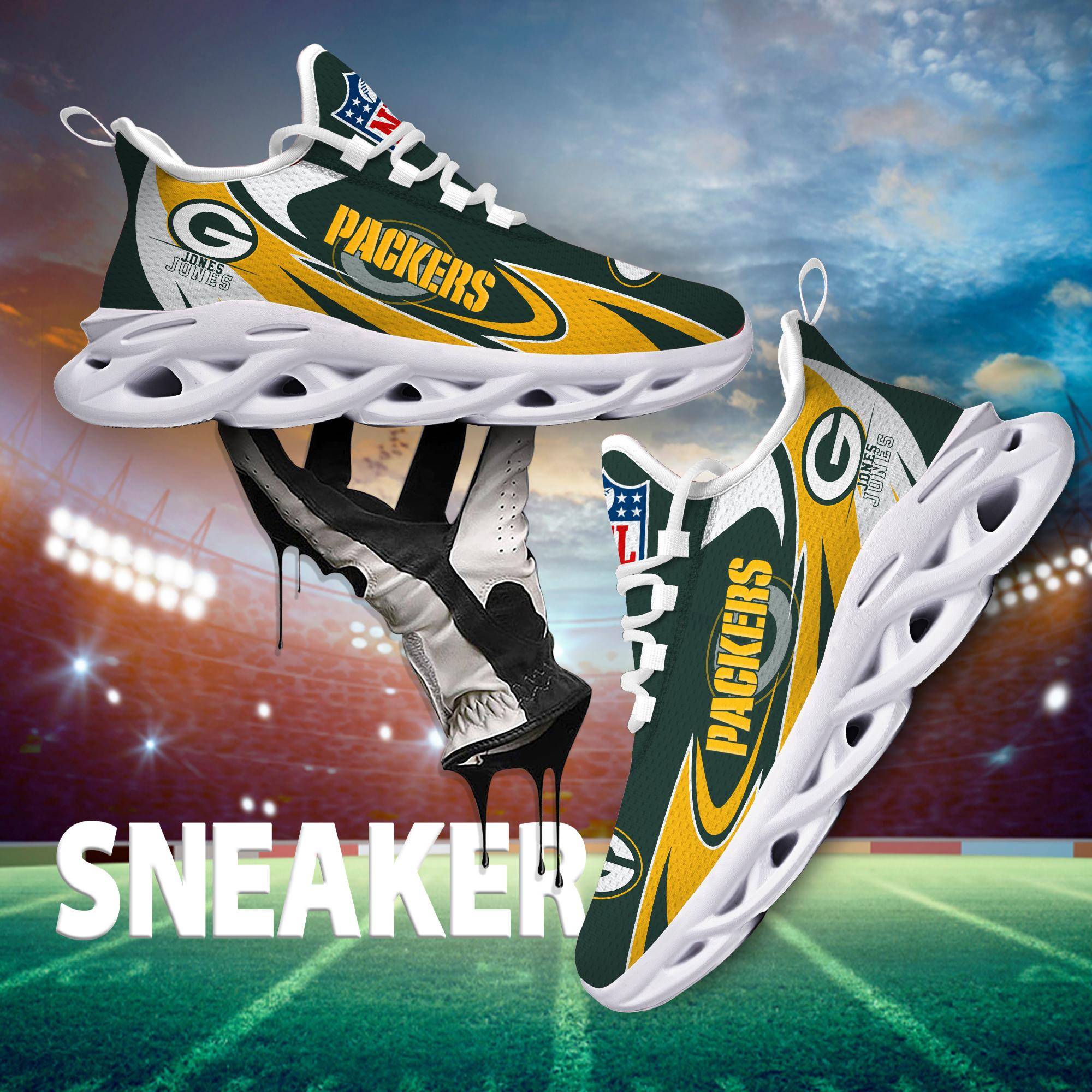 nordmerch green bay packers max soul shoes sneakers for men and women jxktn