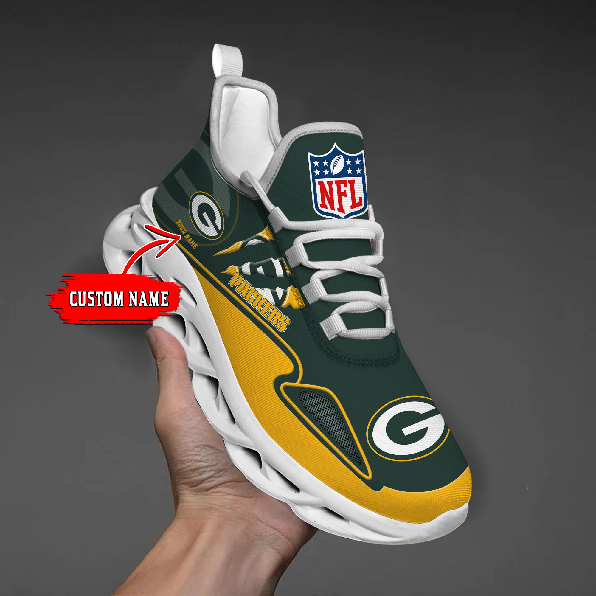 nordmerch green bay packers max soul shoes sneakers for men and women nm4ty