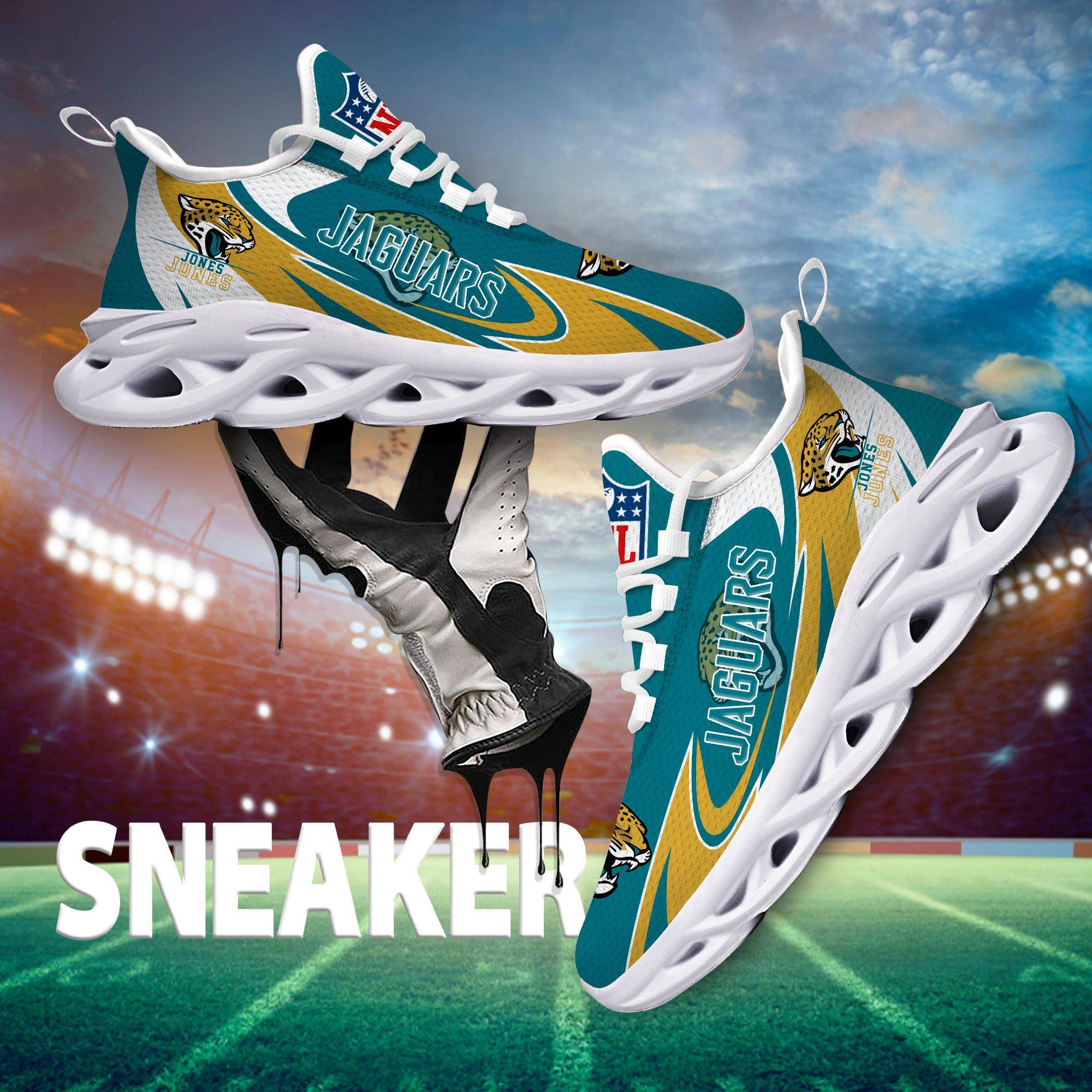 nordmerch jacksonville jaguars max soul shoes sneakers for men and women 03a5i