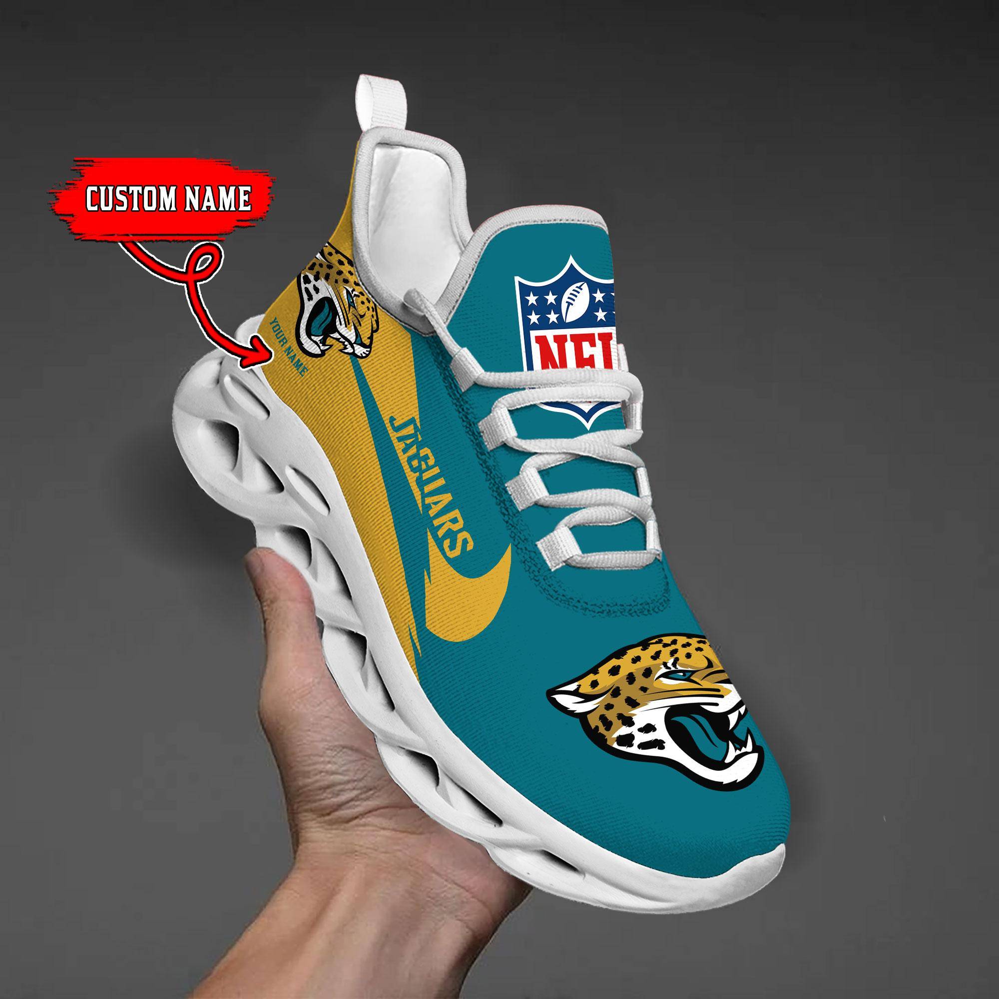 nordmerch jacksonville jaguars max soul shoes sneakers for men and women 4pnah