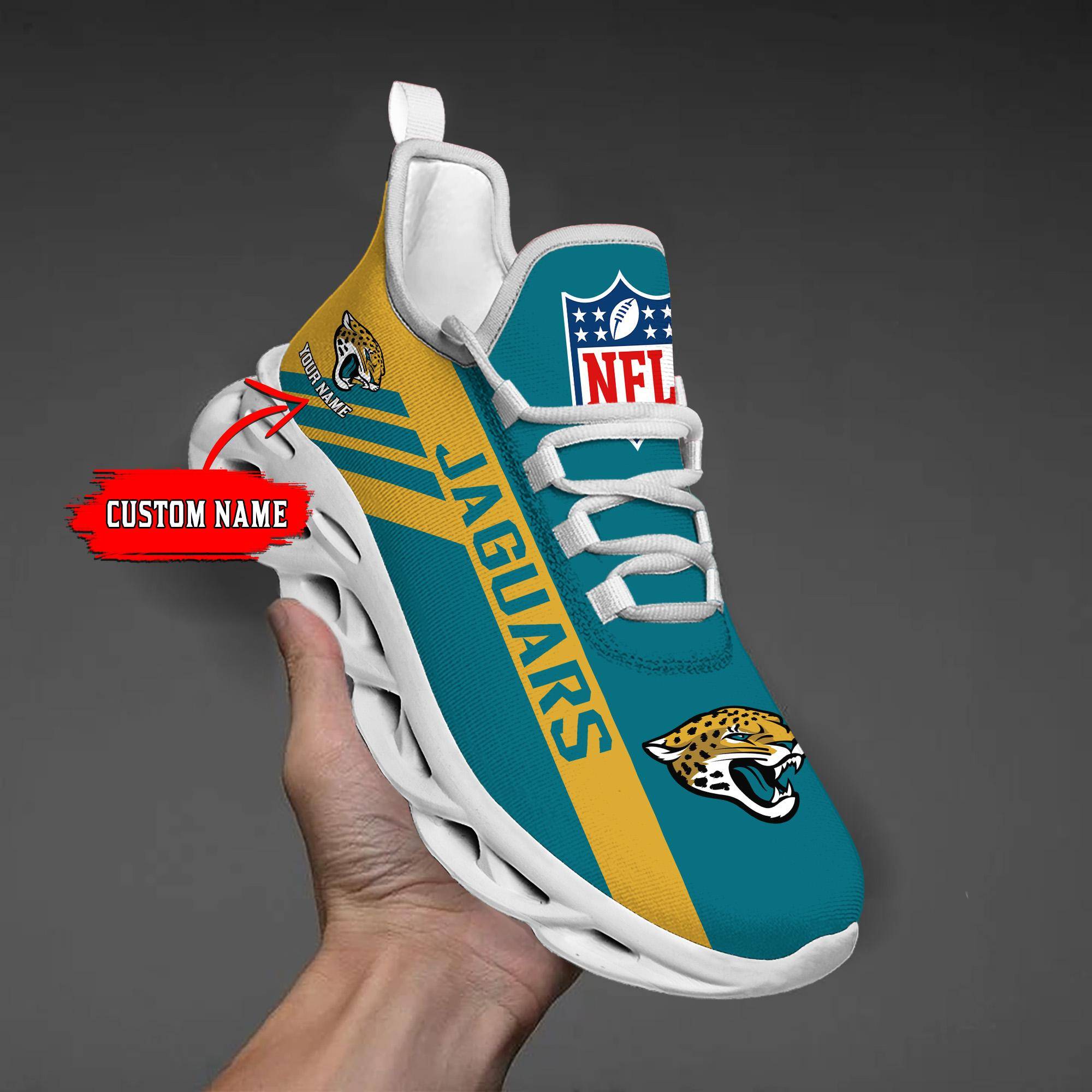 nordmerch jacksonville jaguars max soul shoes sneakers for men and women 8u3bw