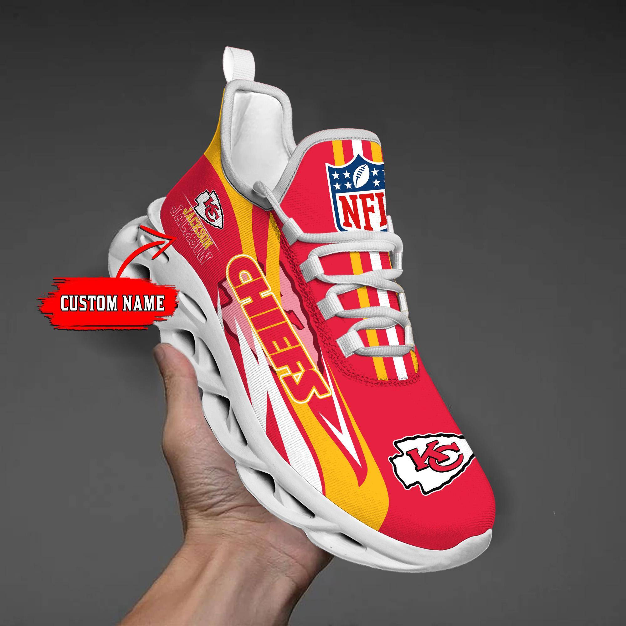 nordmerch kansas city chiefs max soul shoes sneakers for men and women c56bv