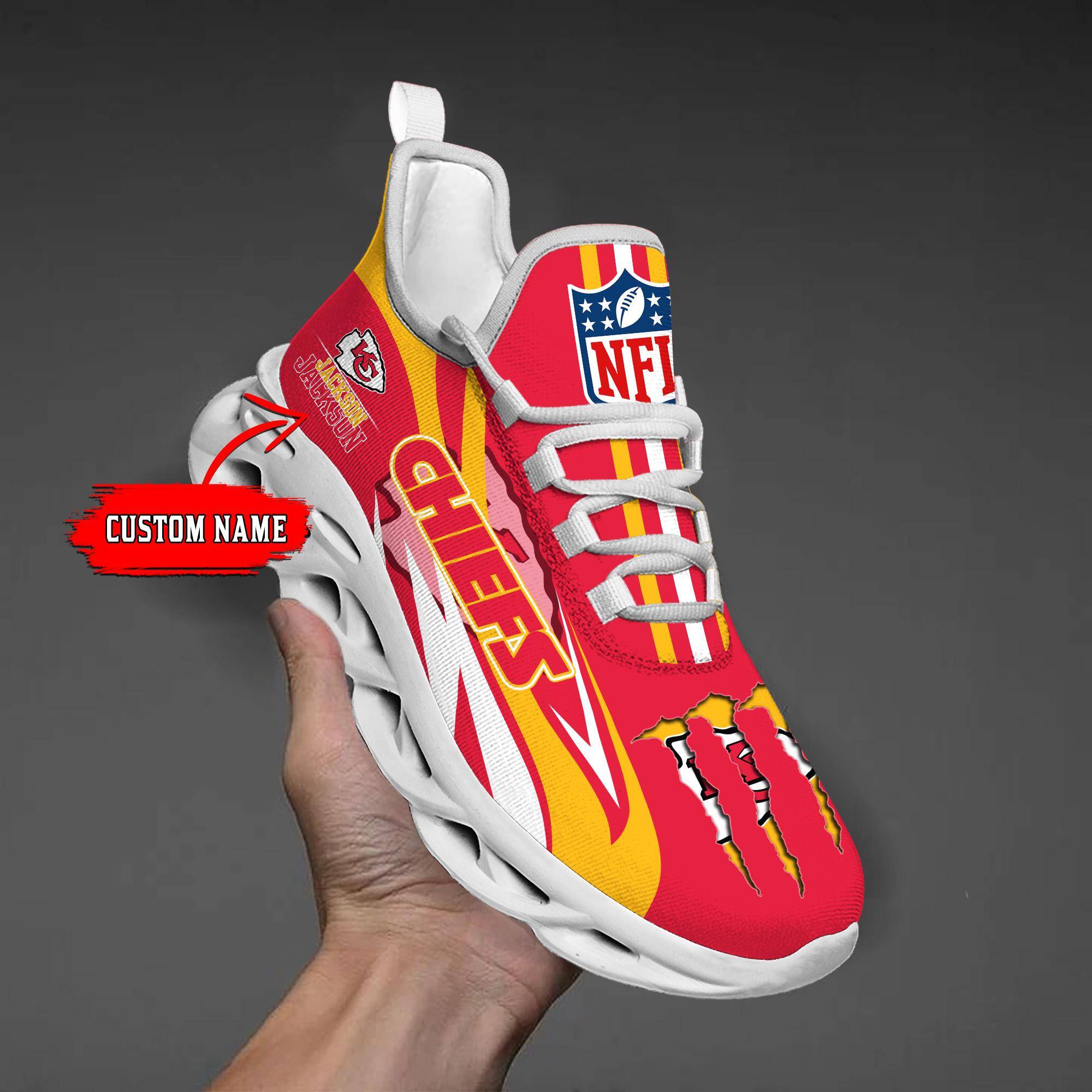 nordmerch kansas city chiefs max soul shoes sneakers for men and women cezw8