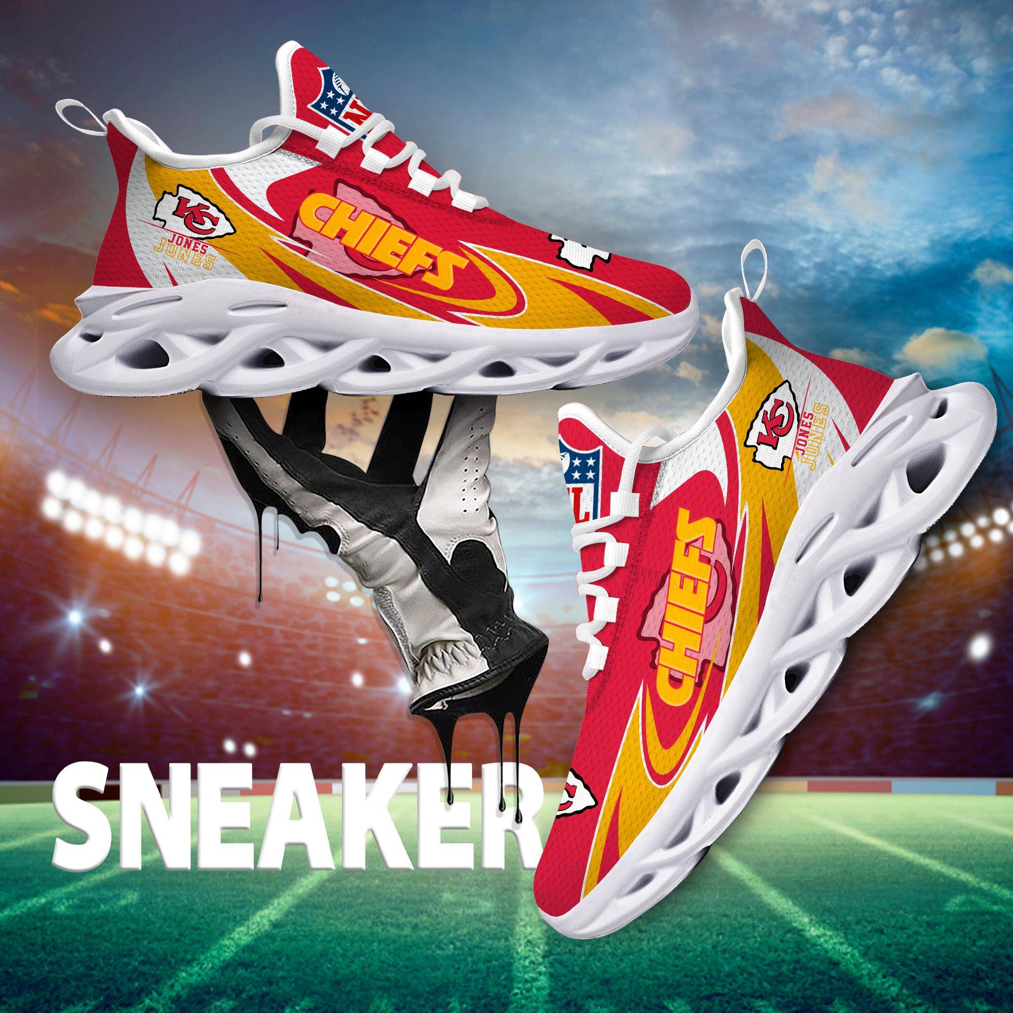 nordmerch kansas city chiefs max soul shoes sneakers for men and women pen2z