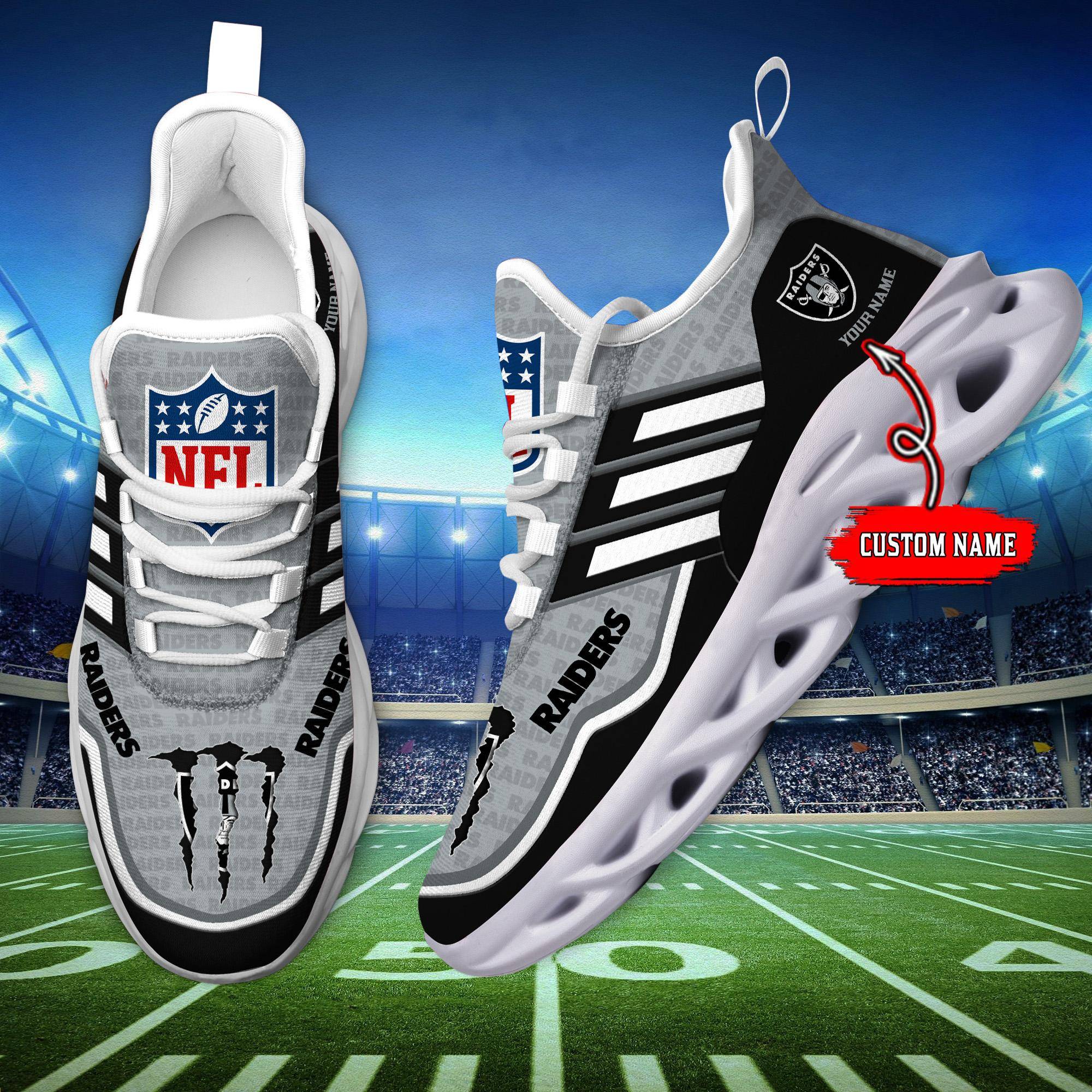 nordmerch las vegas raiders max soul shoes sneakers for men and women ywkmf