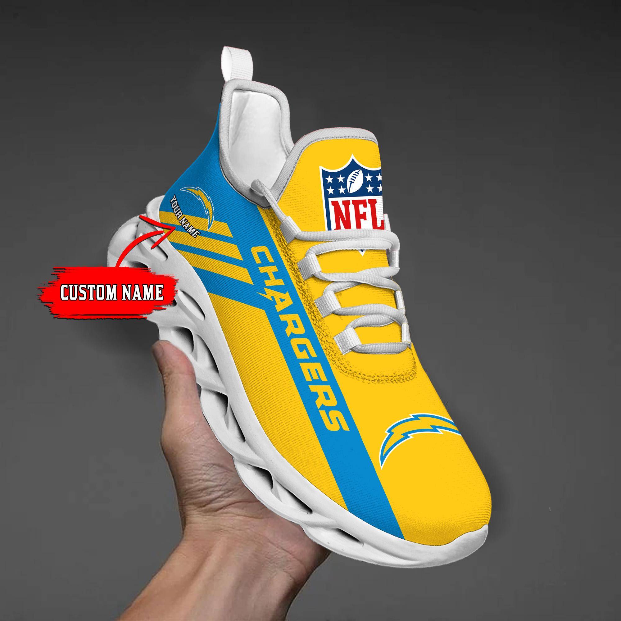 nordmerch los angeles chargers max soul shoes sneakers for men and women 5maep