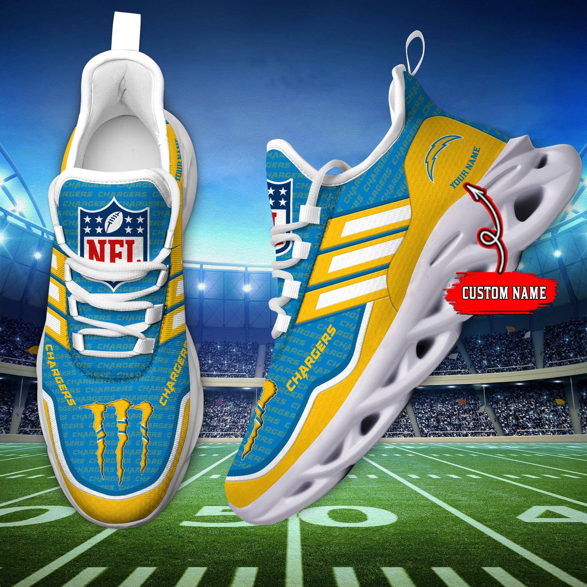 nordmerch los angeles chargers max soul shoes sneakers for men and women n8nzt