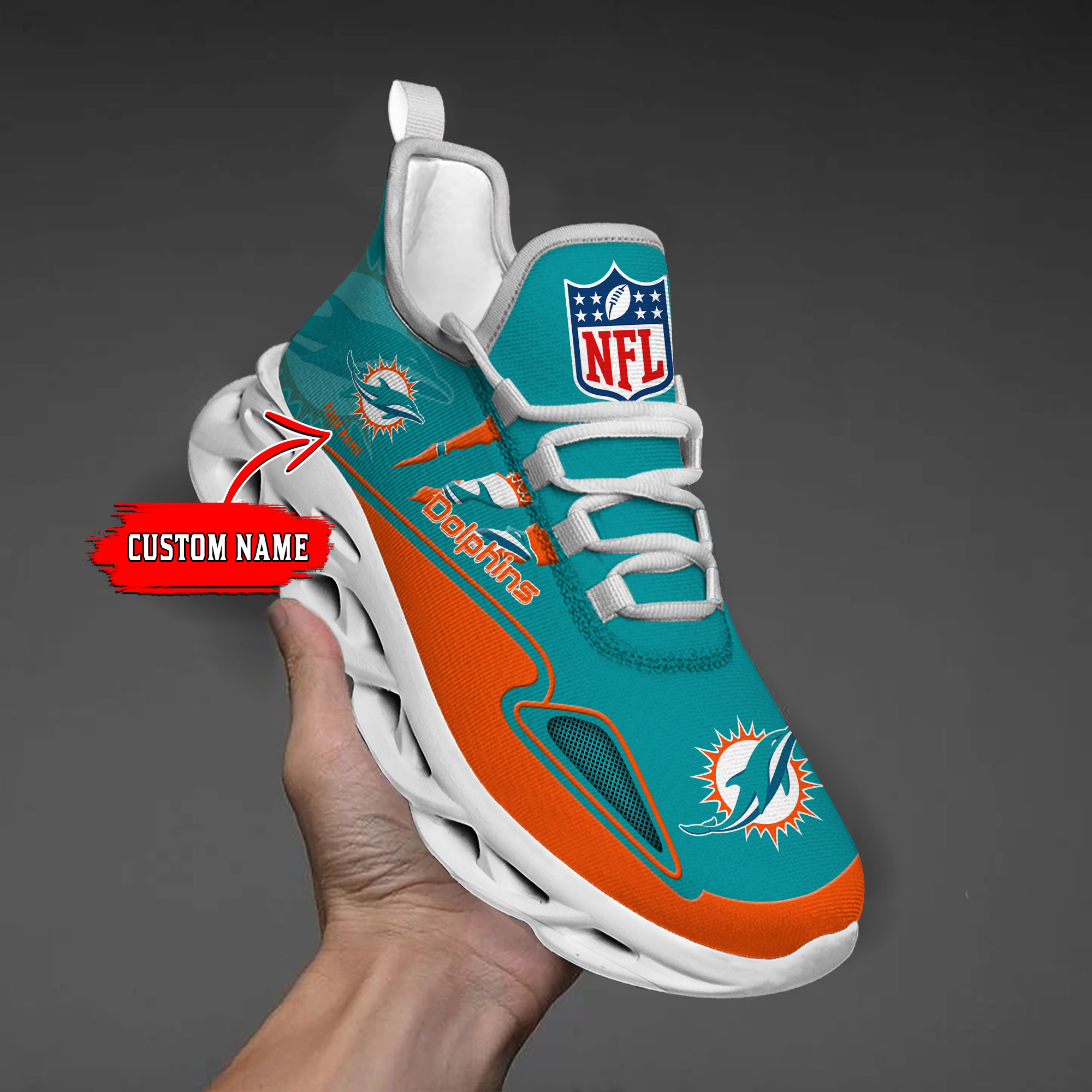 nordmerch miami dolphins max soul shoes sneakers for men and women 656we