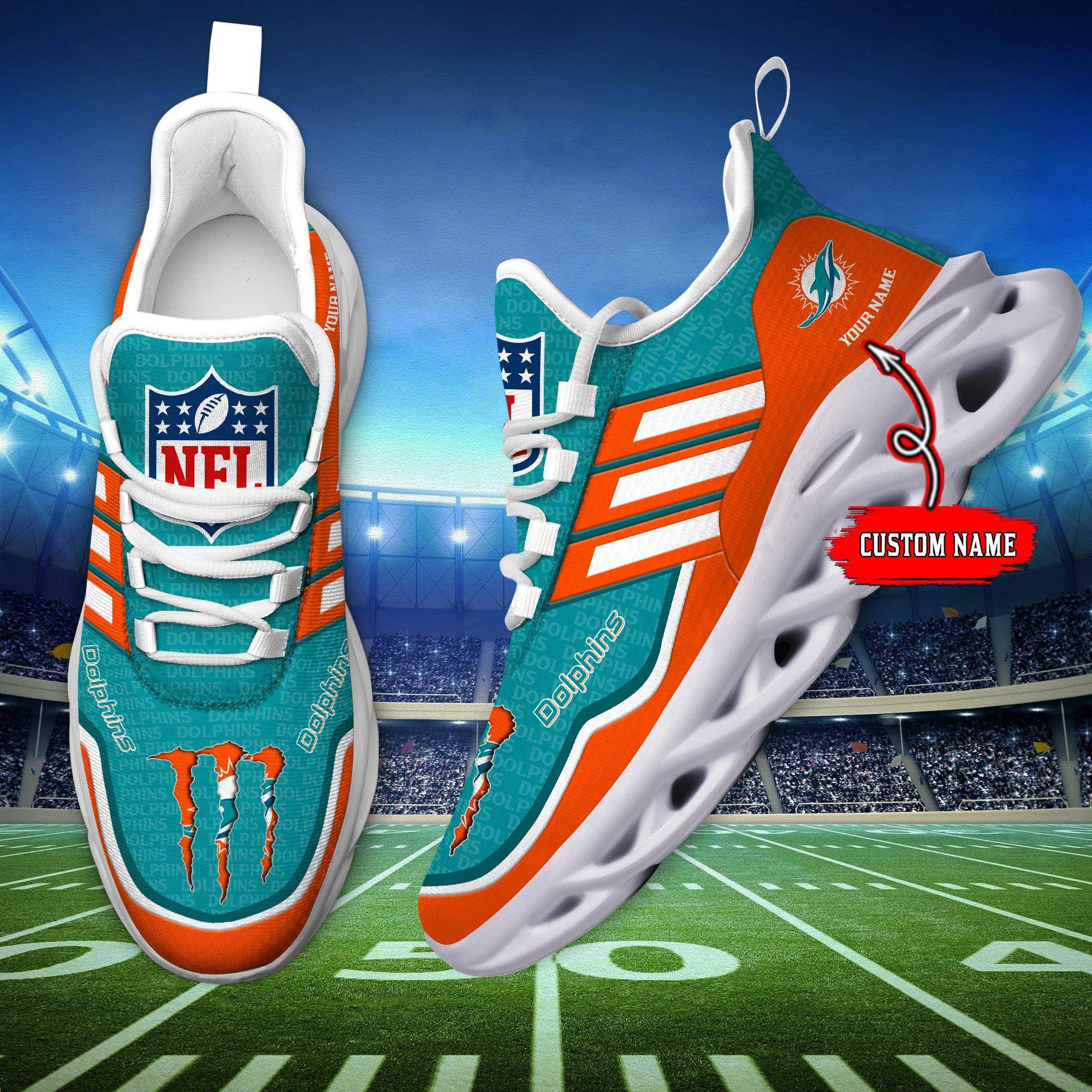 nordmerch miami dolphins max soul shoes sneakers for men and women feyjy