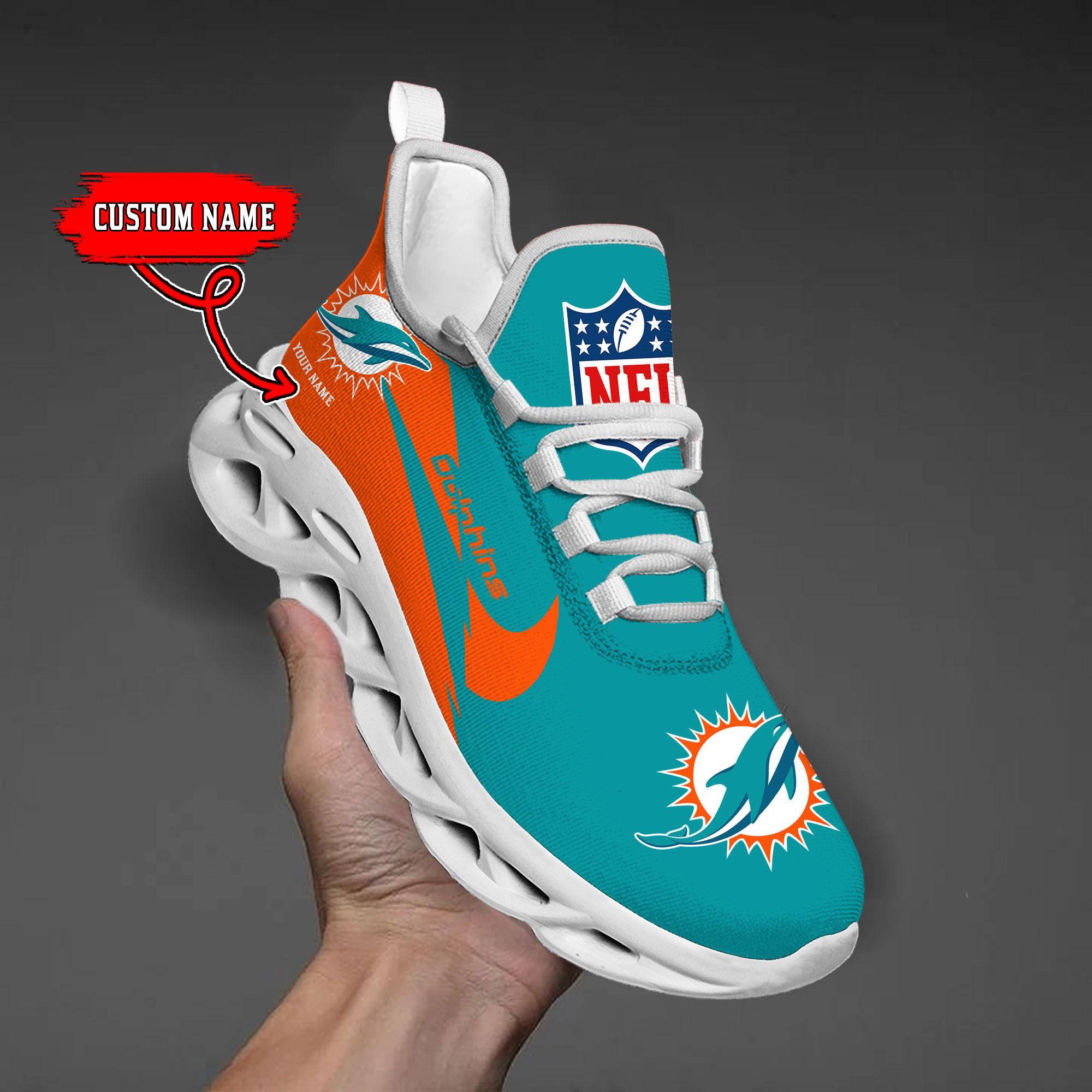 nordmerch miami dolphins max soul shoes sneakers for men and women sm1d8