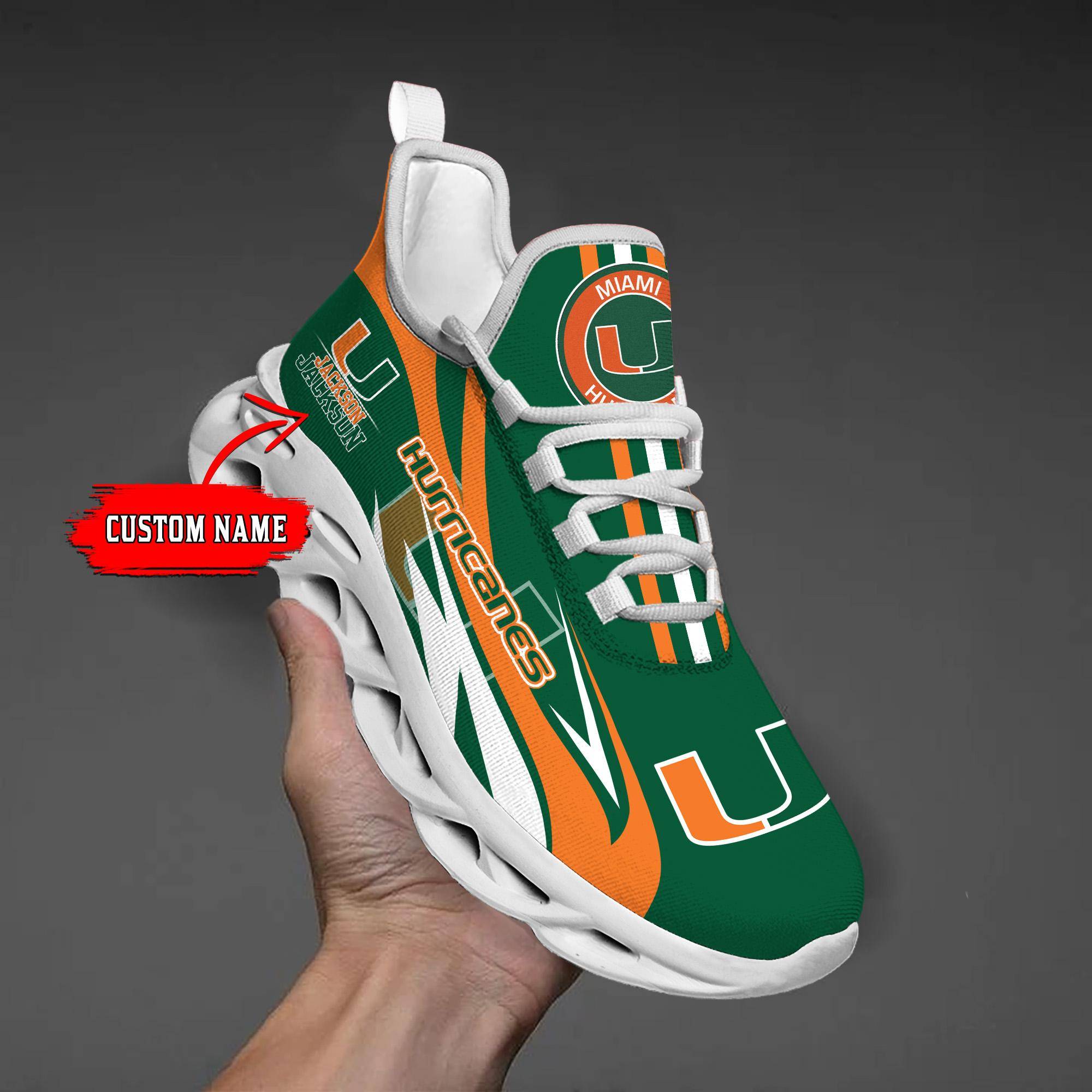 nordmerch miami hurricanes max soul shoes sneakers for men and women 9ssqk