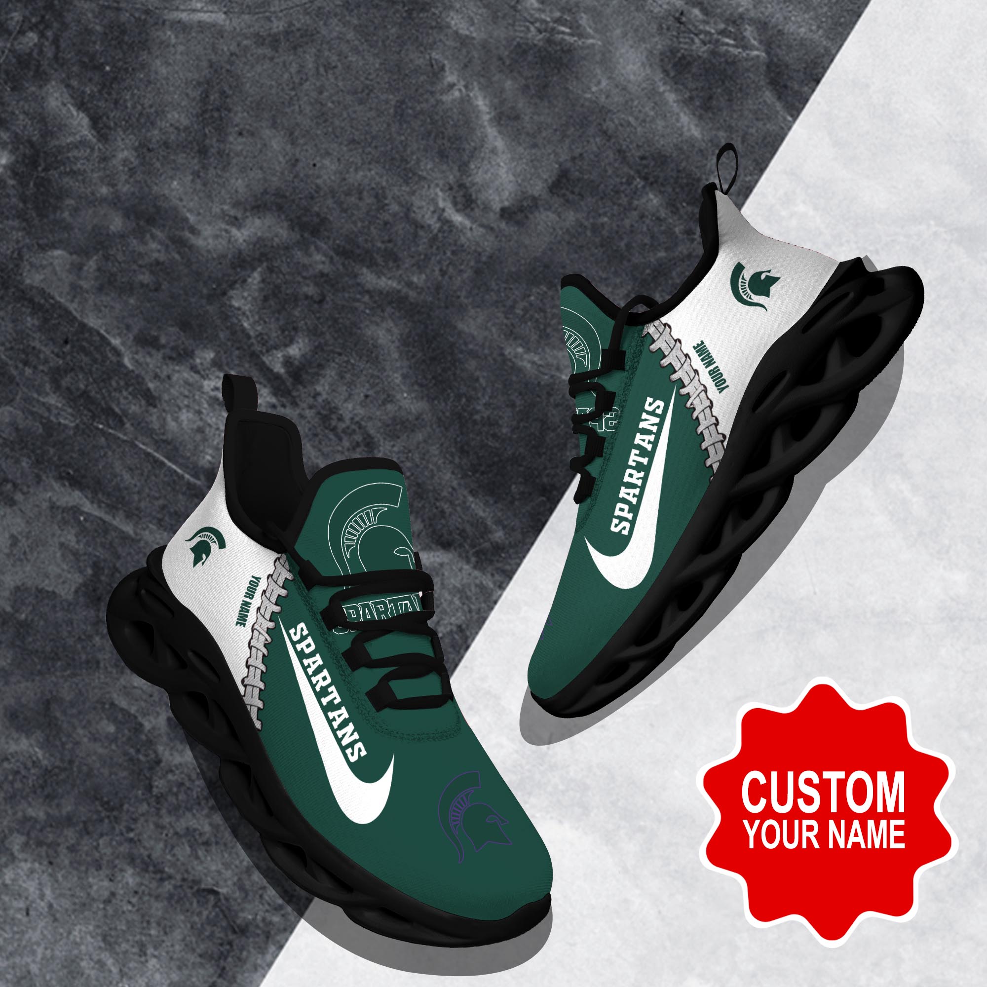 nordmerch michigan state spartans max soul shoes sneakers for men and women 2lpat