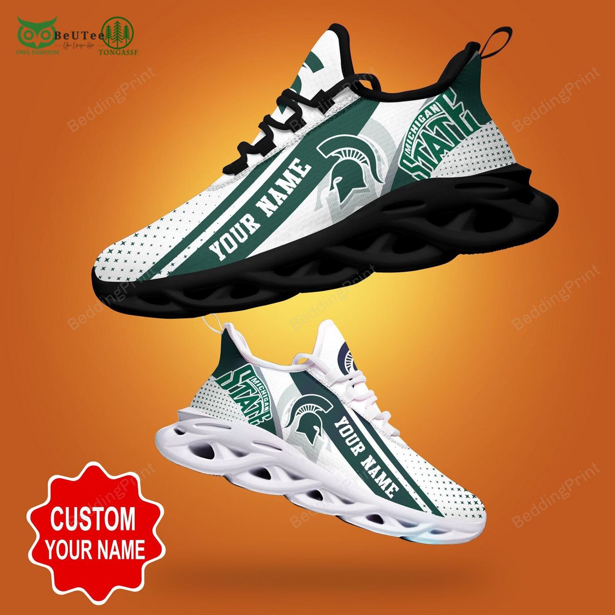 nordmerch michigan state spartans max soul shoes sneakers for men and women mydx5