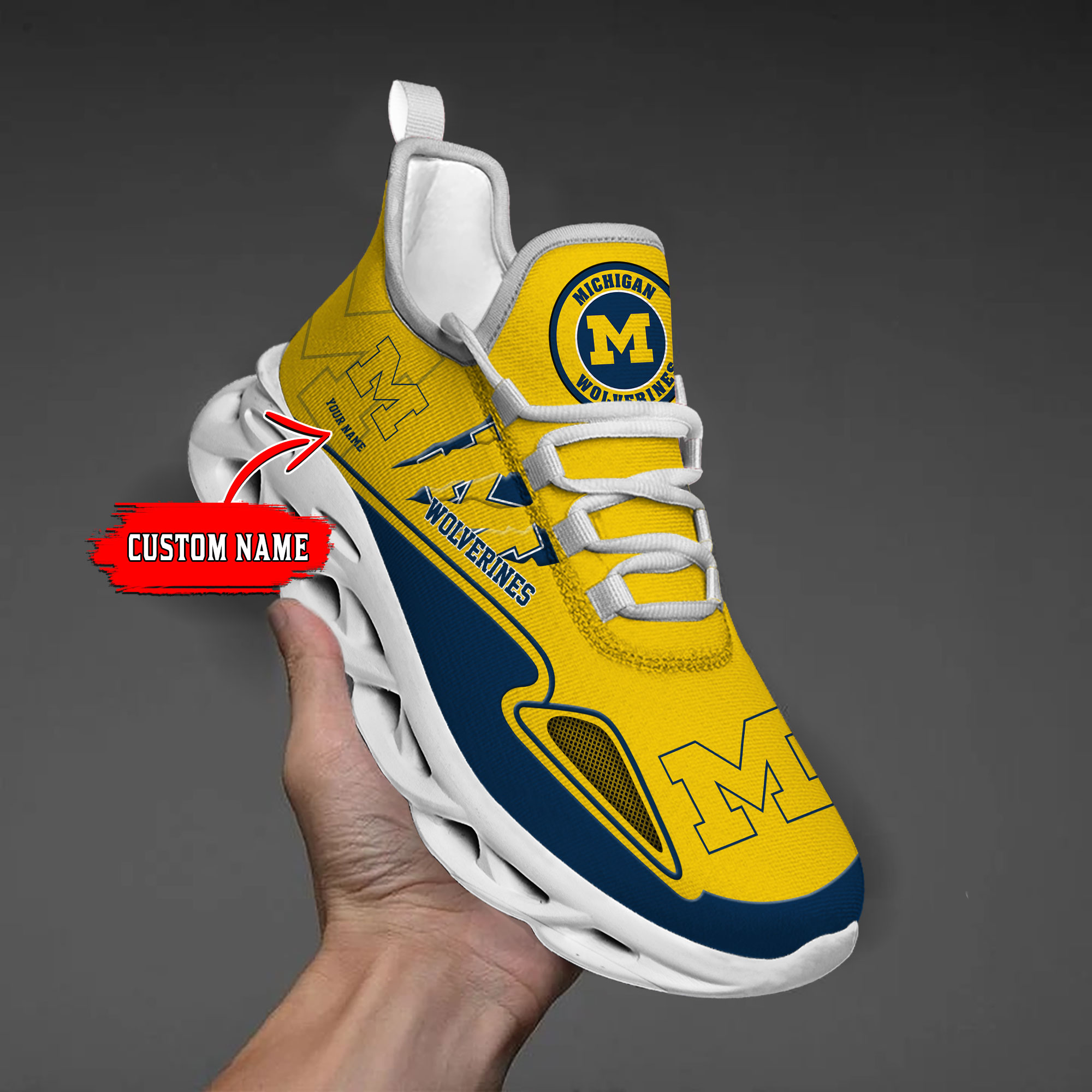 nordmerch michigan wolverines max soul shoes sneakers for men and women y9knz