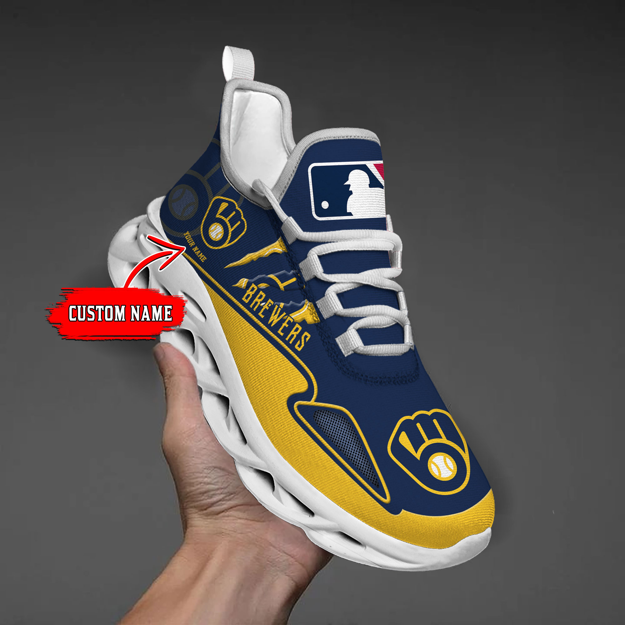 nordmerch milwaukee brewers max soul shoes sneakers for men and women d7rqi