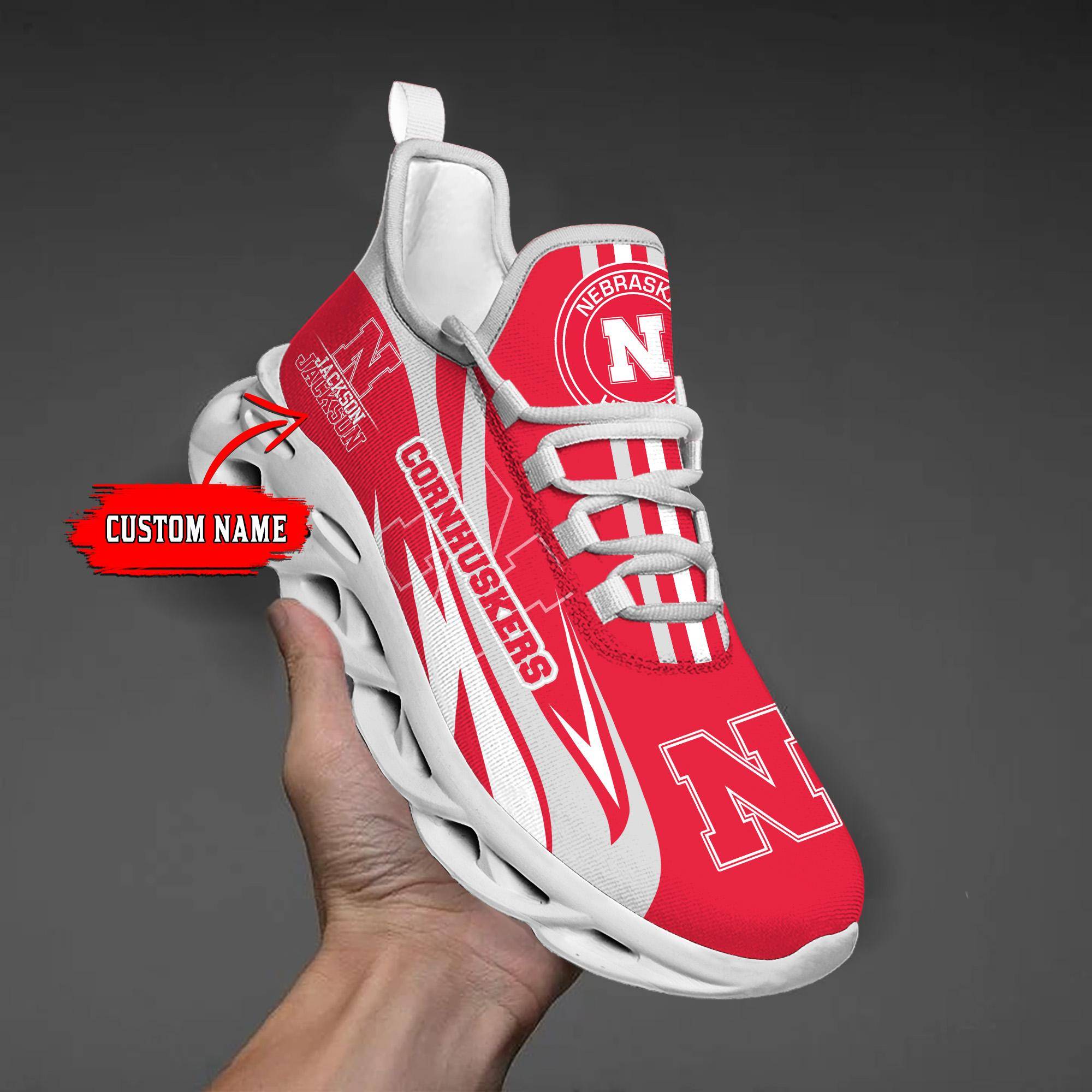 nordmerch nebraska cornhuskers max soul shoes sneakers for men and women xerwq