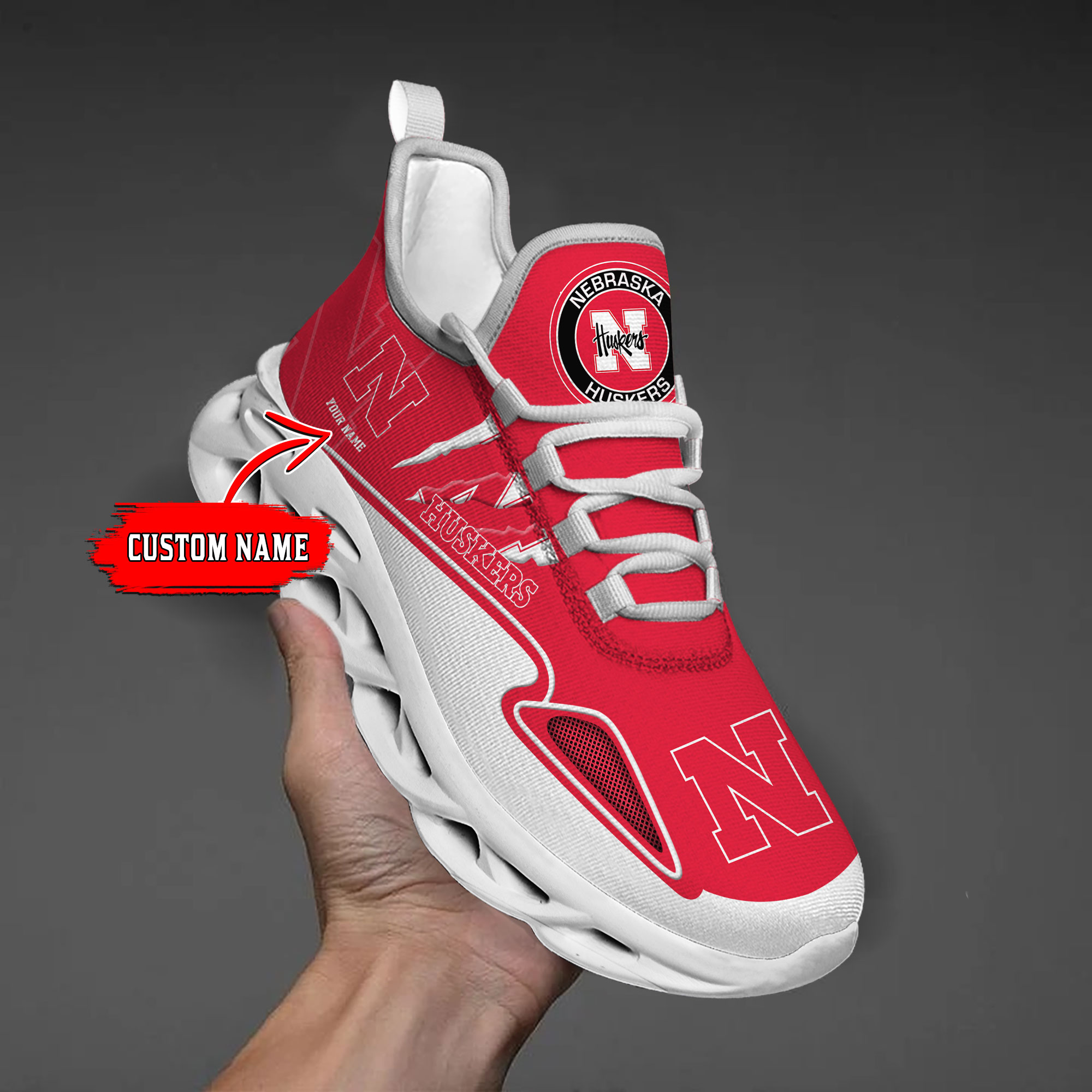 nordmerch nebraska cornhuskers max soul shoes sneakers for men and women y28ec