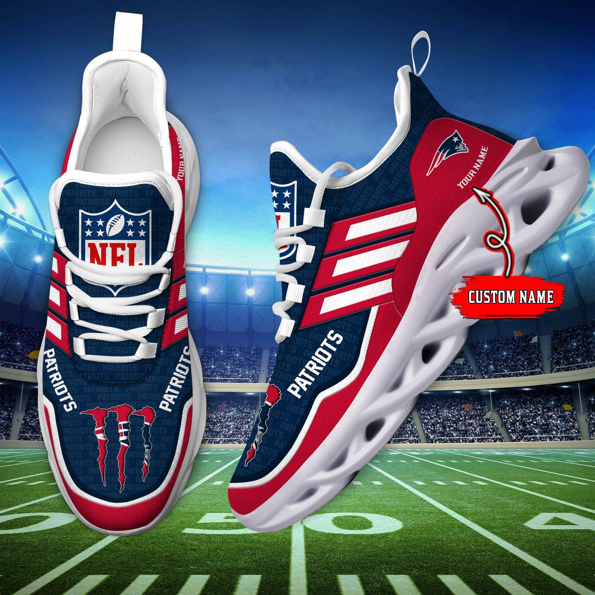 nordmerch new england patriots max soul shoes sneakers for men and women 8mzim