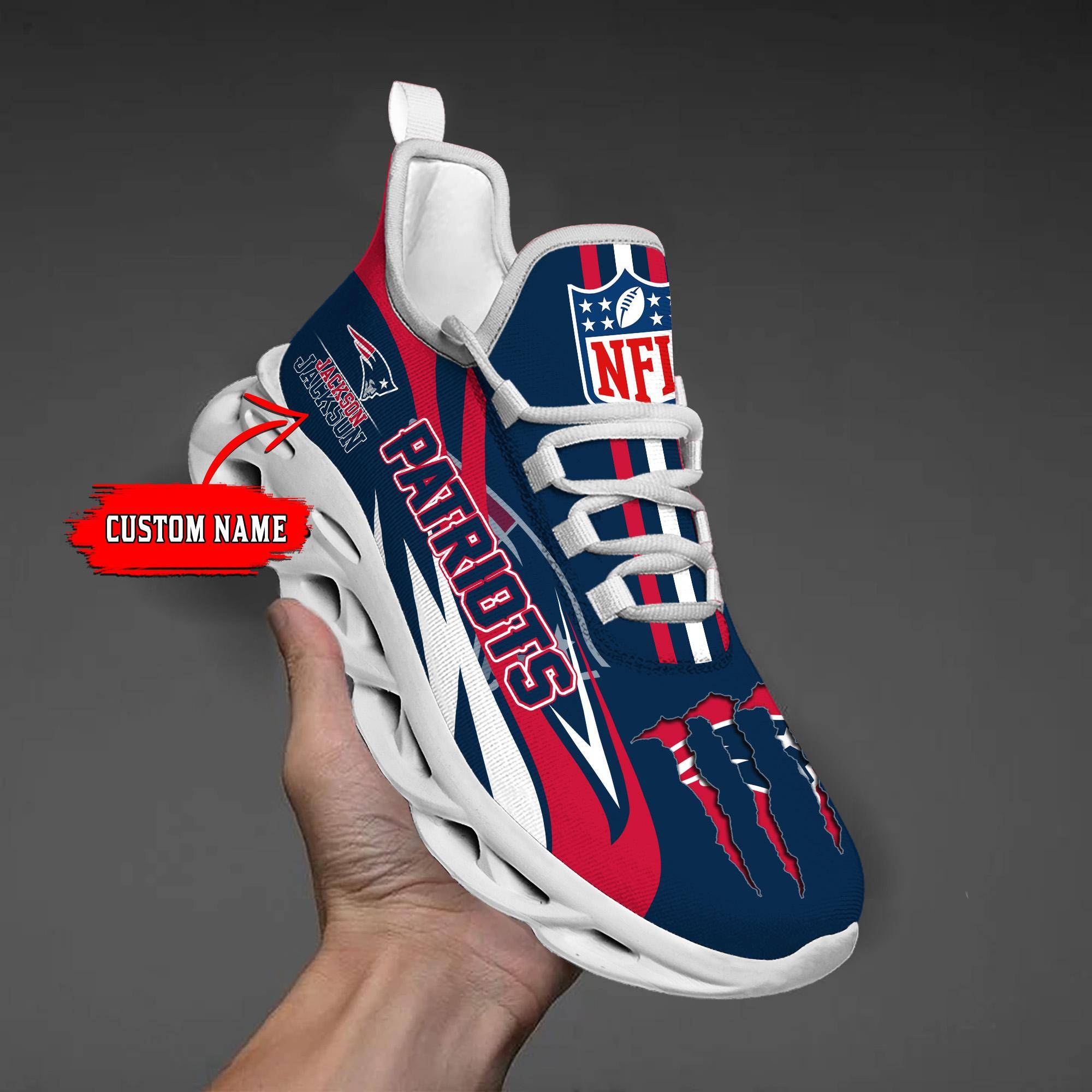 nordmerch new england patriots max soul shoes sneakers for men and women b87w0