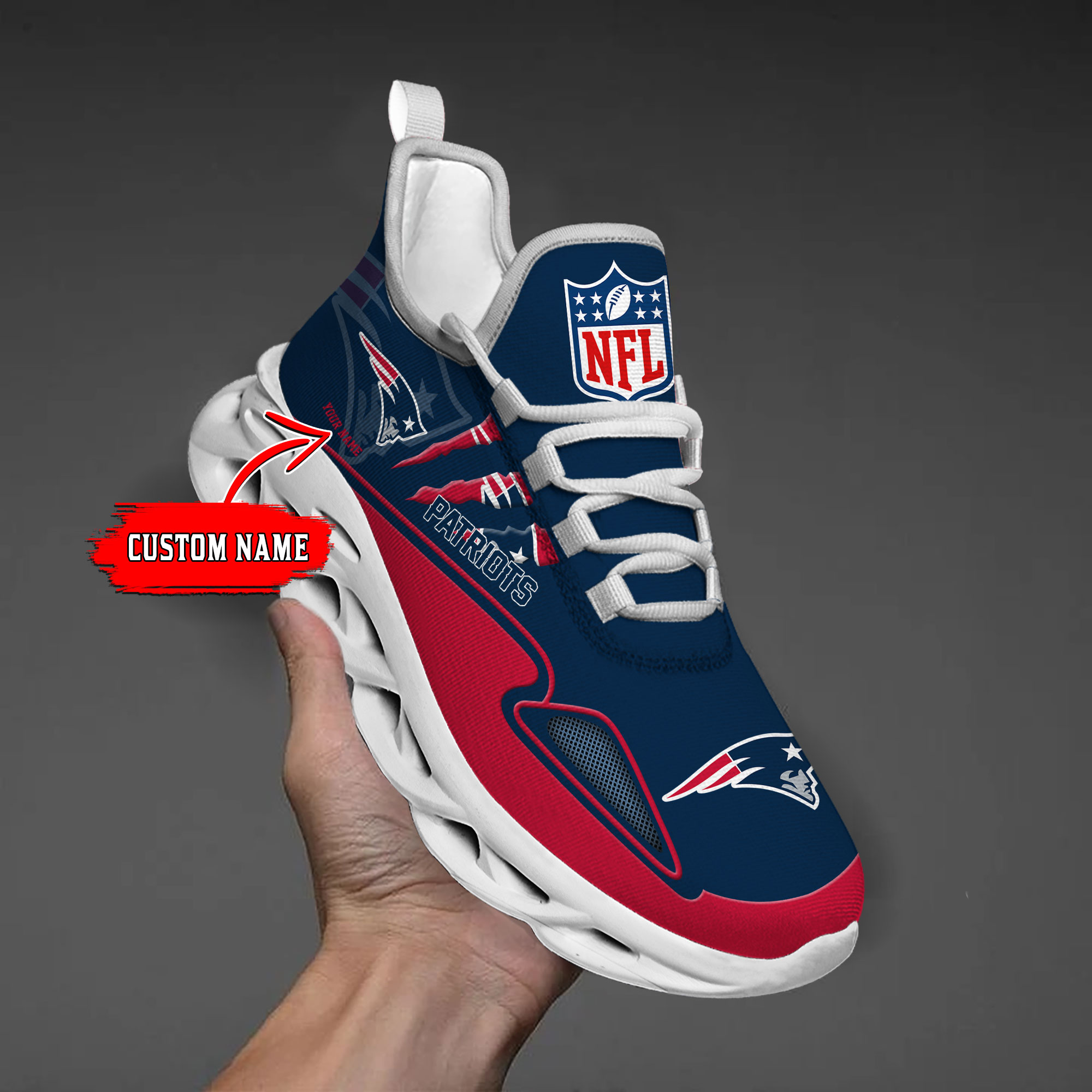 nordmerch new england patriots max soul shoes sneakers for men and women rvnn4