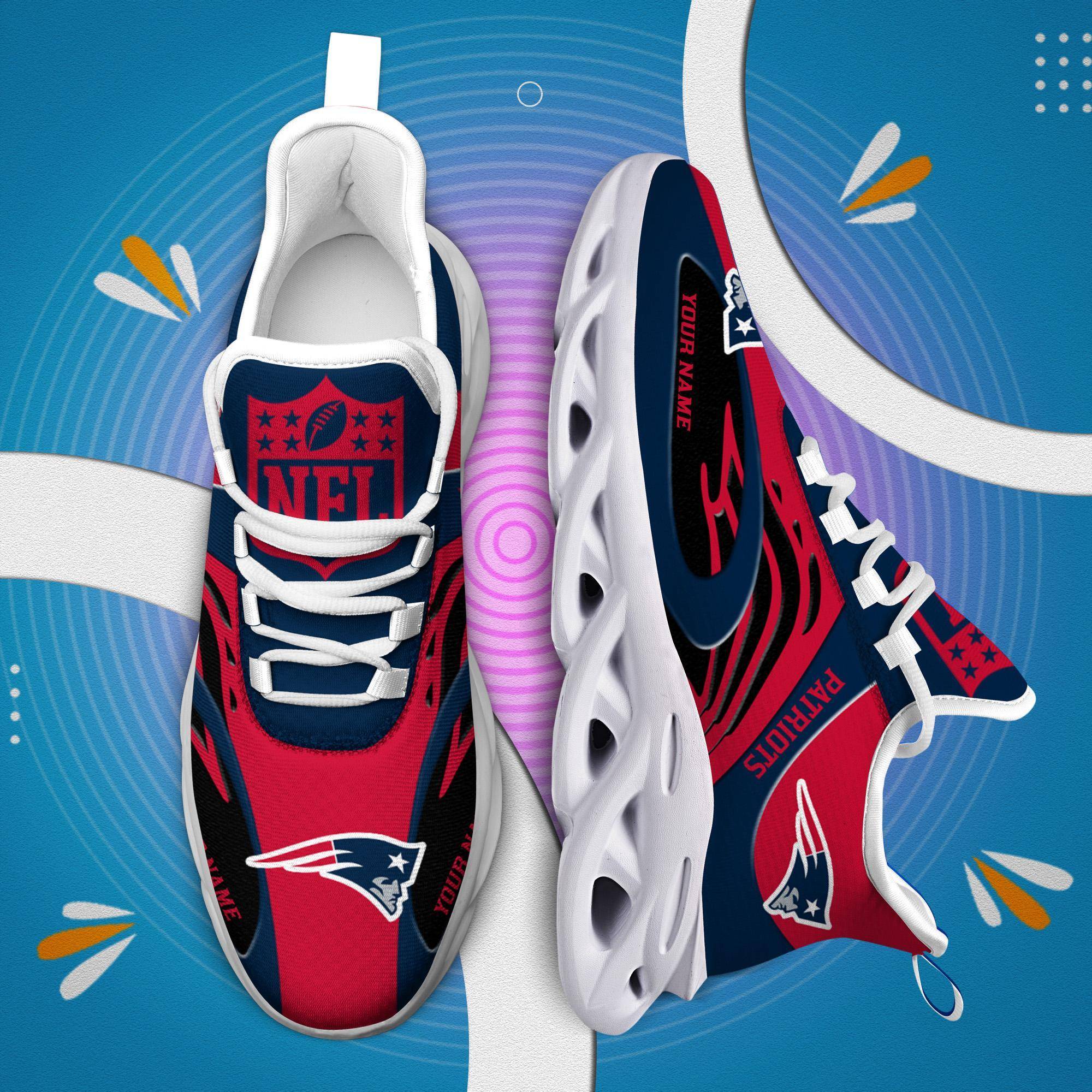 nordmerch new england patriots max soul shoes sneakers for men and women tcamh