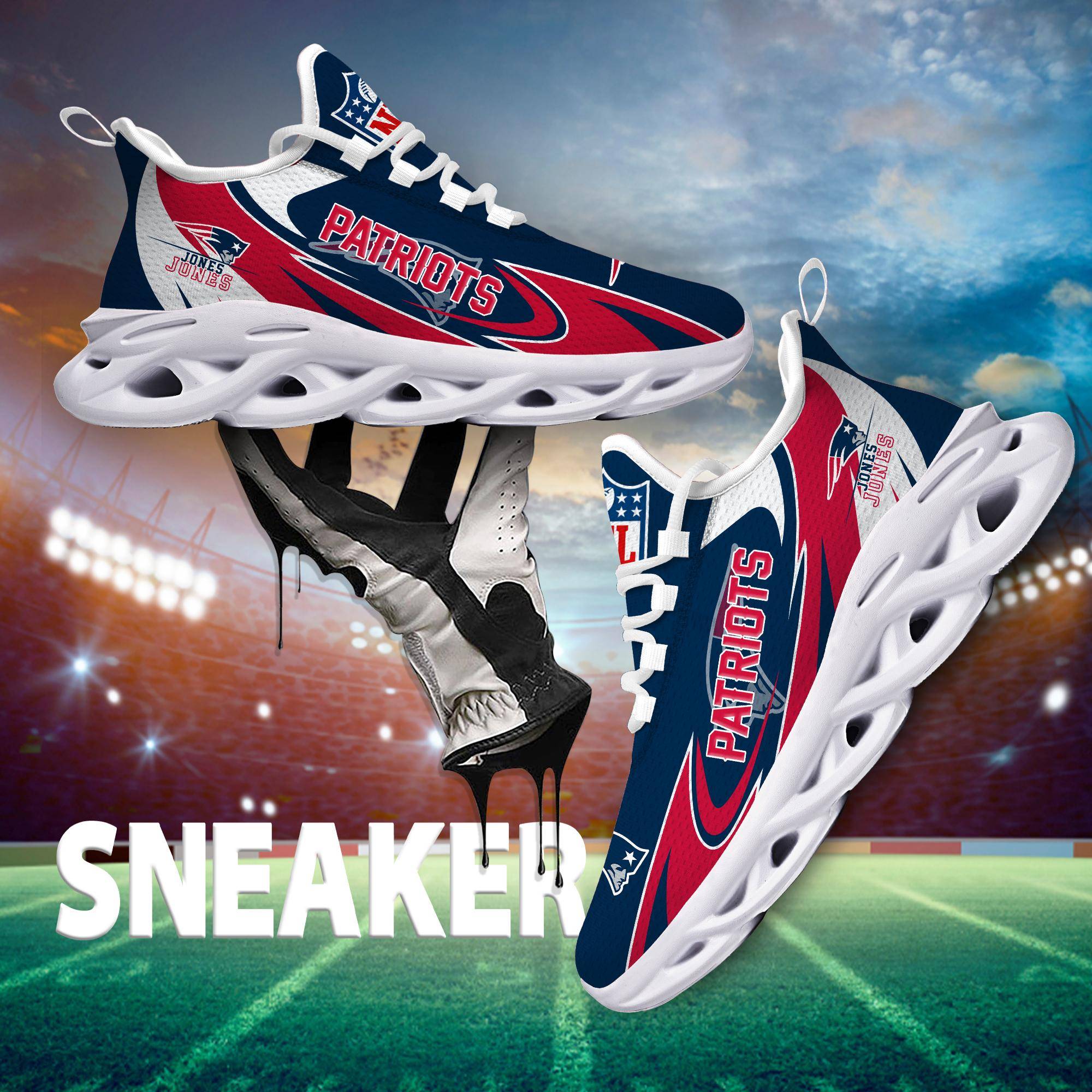 nordmerch new england patriots max soul shoes sneakers for men and women u0k2j