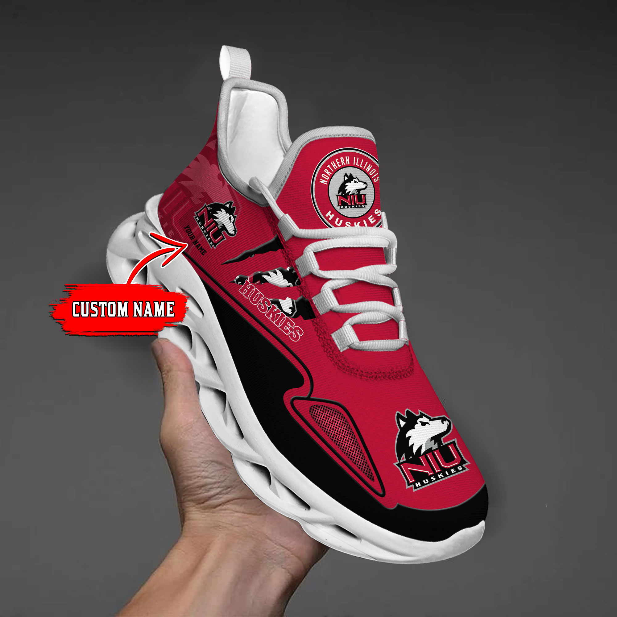 nordmerch northern illinois huskies max soul shoes sneakers for men and women lsgm1