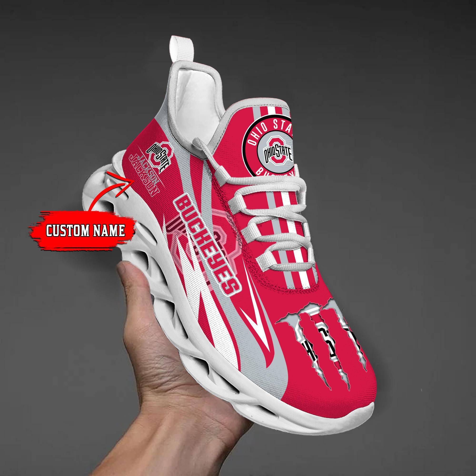 nordmerch ohio state buckeyes max soul shoes sneakers for men and women q8fnl