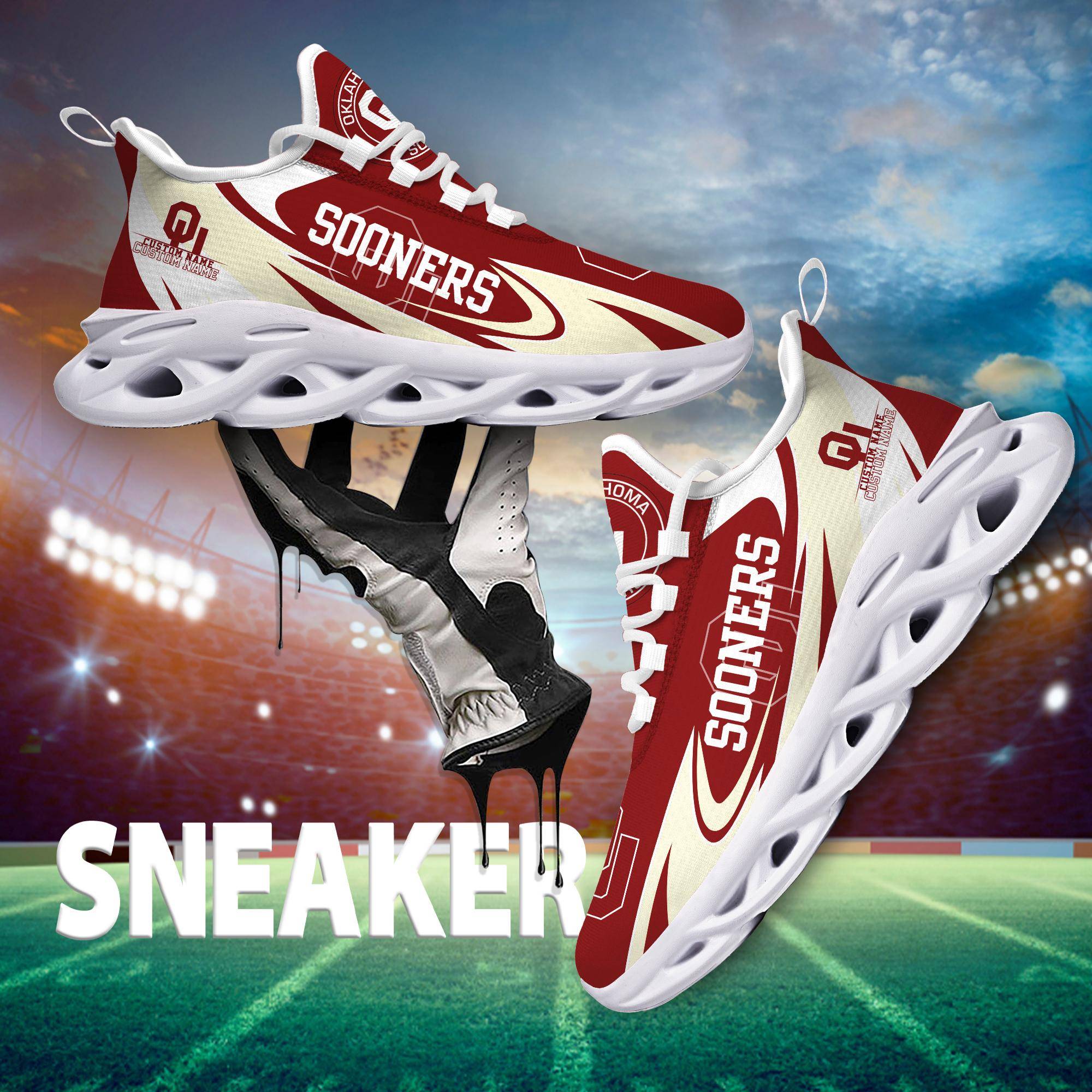 nordmerch oklahoma sooners max soul shoes sneakers for men and women 9zcbj