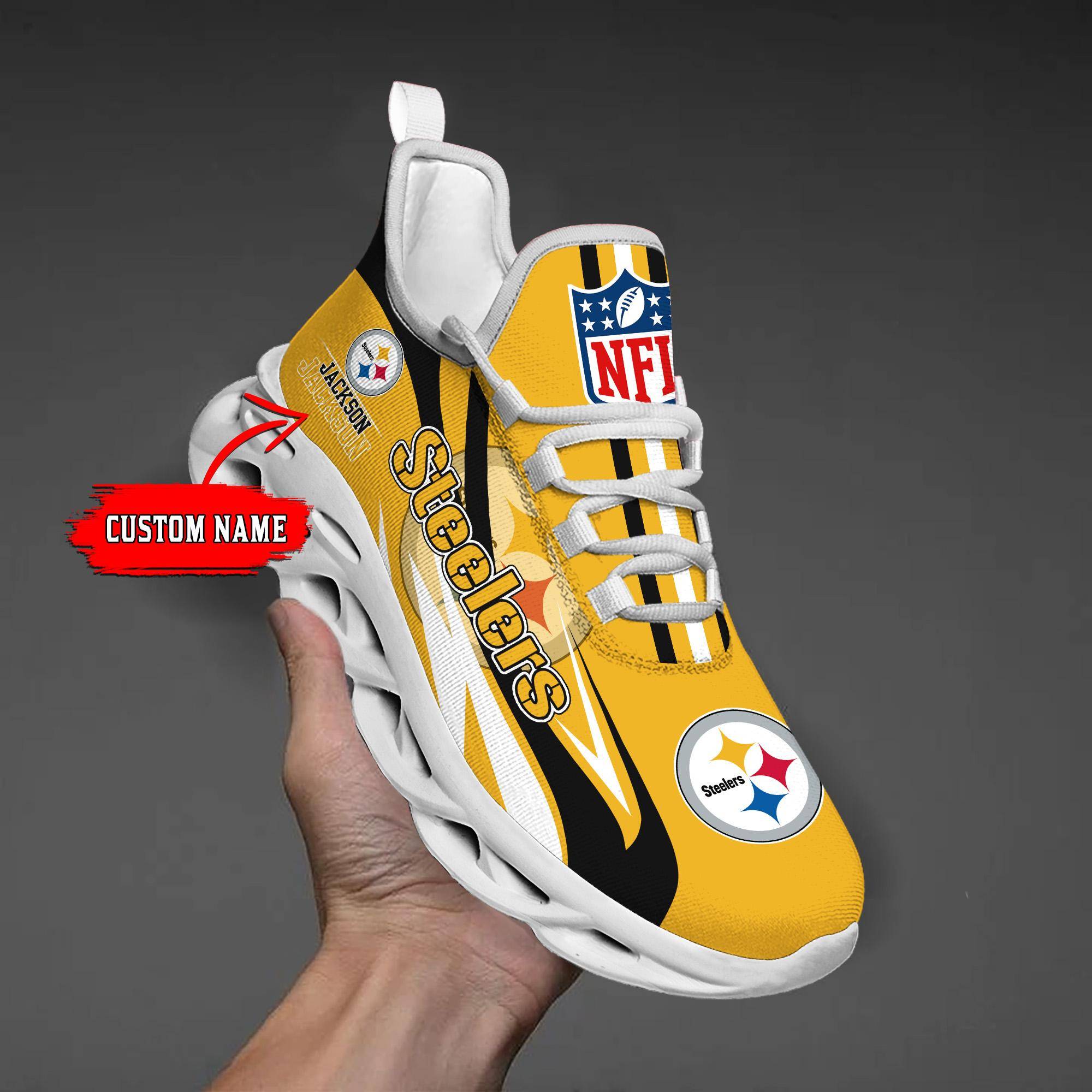 nordmerch pittsburgh steelers max soul shoes sneakers for men and women 1mcpj