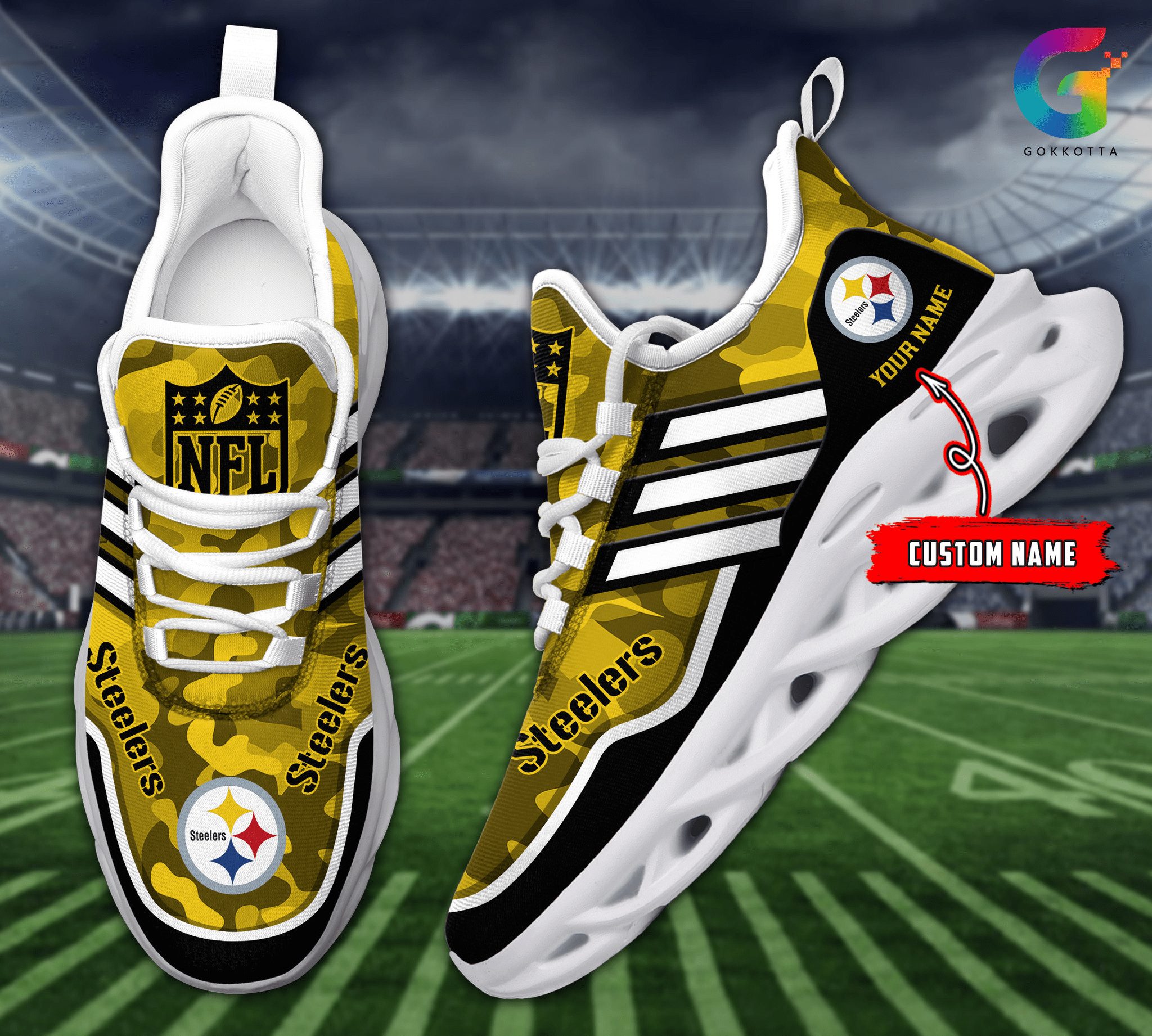 nordmerch pittsburgh steelers max soul shoes sneakers for men and women 4q28q