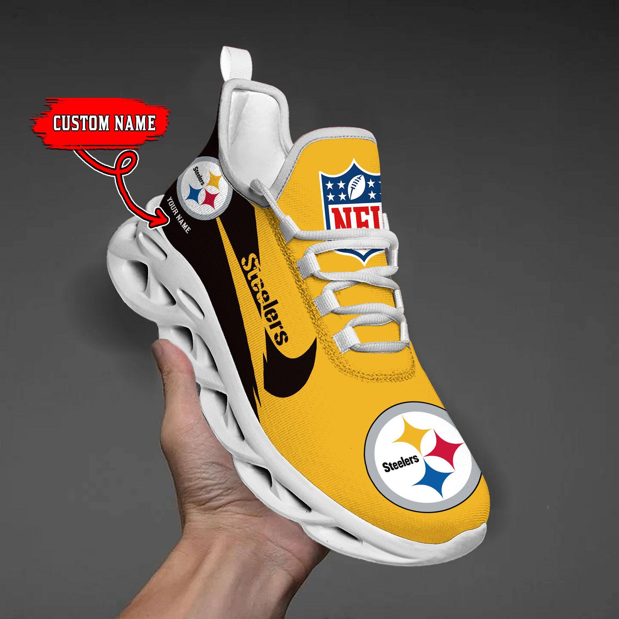 nordmerch pittsburgh steelers max soul shoes sneakers for men and women 6ulhy