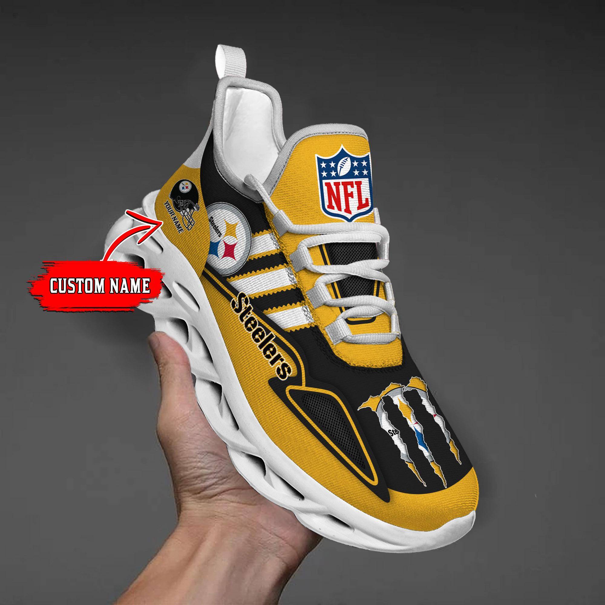 nordmerch pittsburgh steelers max soul shoes sneakers for men and women 6zukz