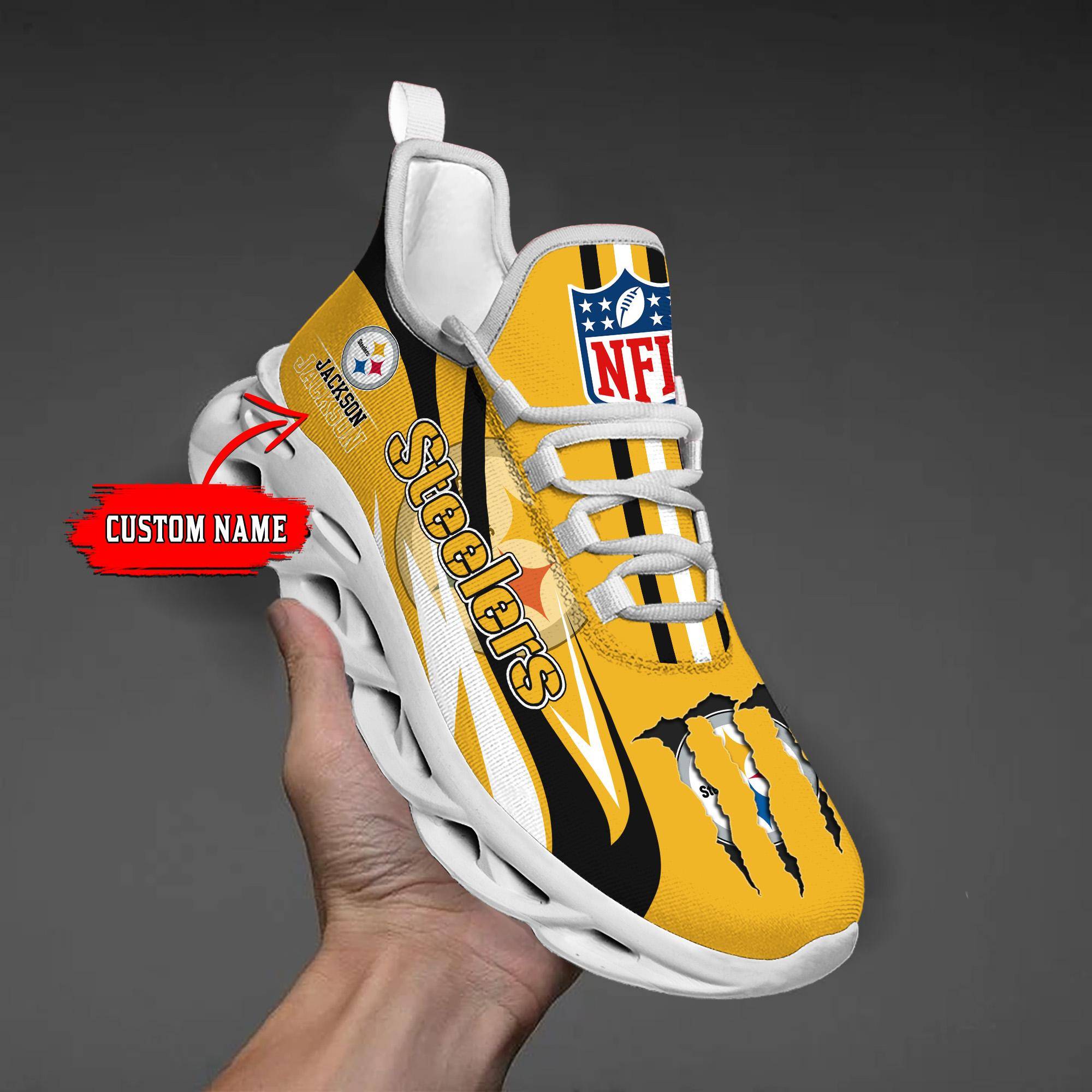 nordmerch pittsburgh steelers max soul shoes sneakers for men and women ia9or